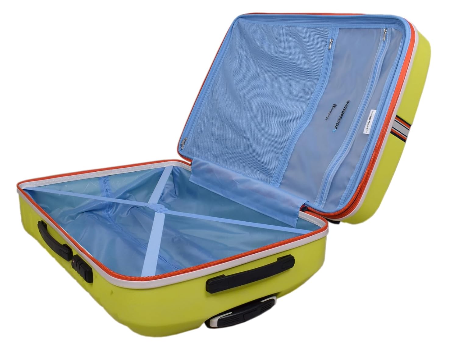 it luggage Intertide Lime Green Set of 2- Medium & Cabin -24 & 20 inches Expandable Polycarbonate Hard Case Check-in & Carry on Luggage TSA Lock 8 Wheel Trolley Bag Water Proof Interior Pocket