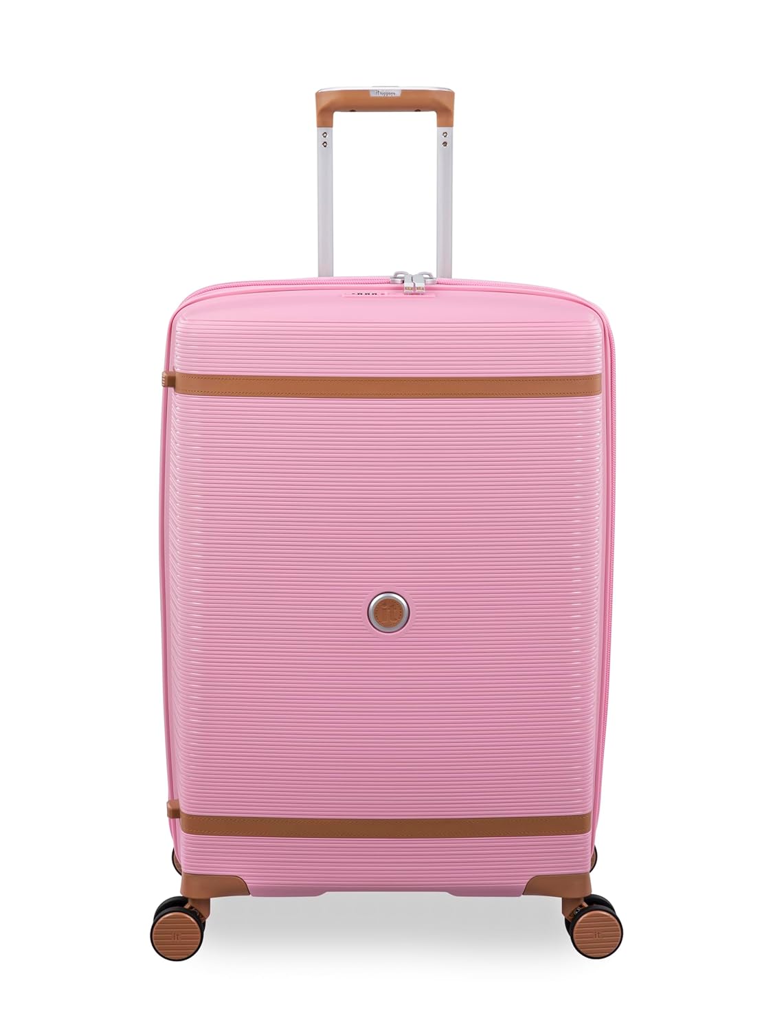 it luggage-Illustrious-Rose Pink-24 inches-Medium-Expandable Hard Case Beautiful Interior Check-in Luggage 8 Wheel Trolley Bag