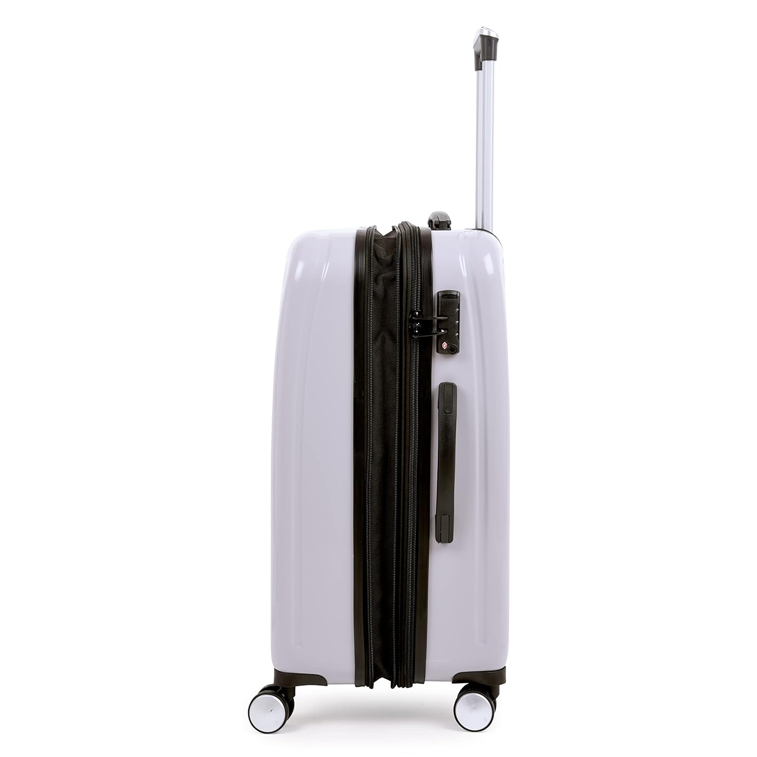 it luggage Fashionista Glossy Grey Set of 2- Medium & Cabin-24 & 20 inches Expandable PC Hardsided with TSA Lock 8 Wheel Trolley Bag