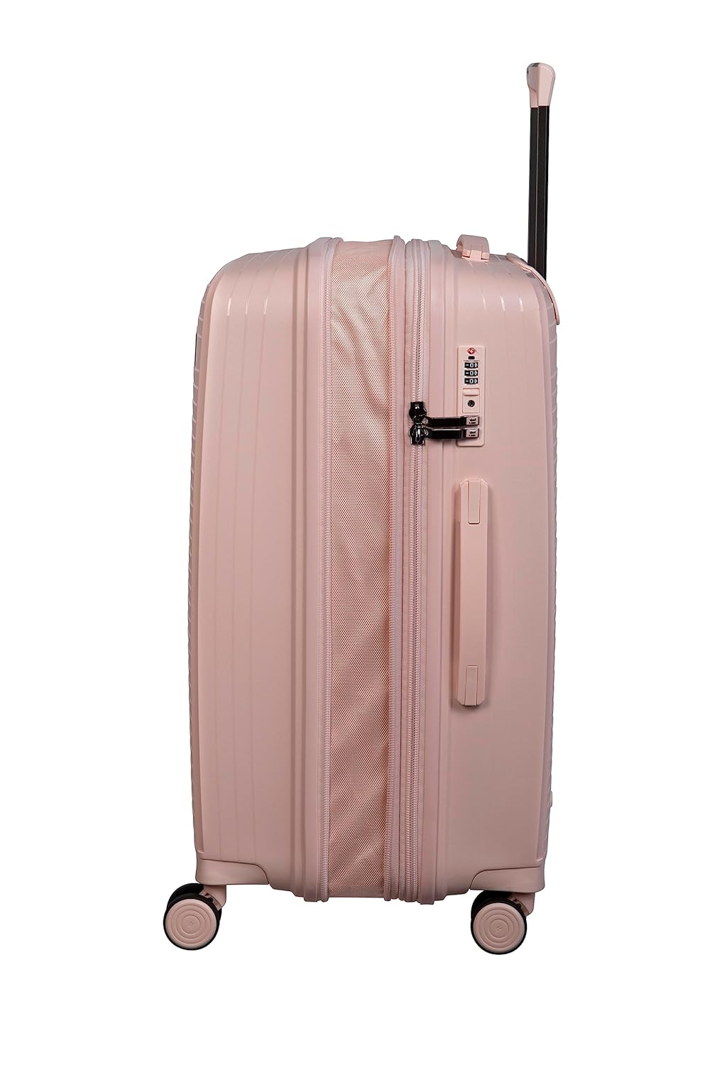 it luggage Spontaneous Soft Pink Set of 2-Large & Medium-28 & 24 inches Expandable Anti-Theft Zipper Polypropylene Hardsided with TSA Lock 8 Wheel Trolley Bag