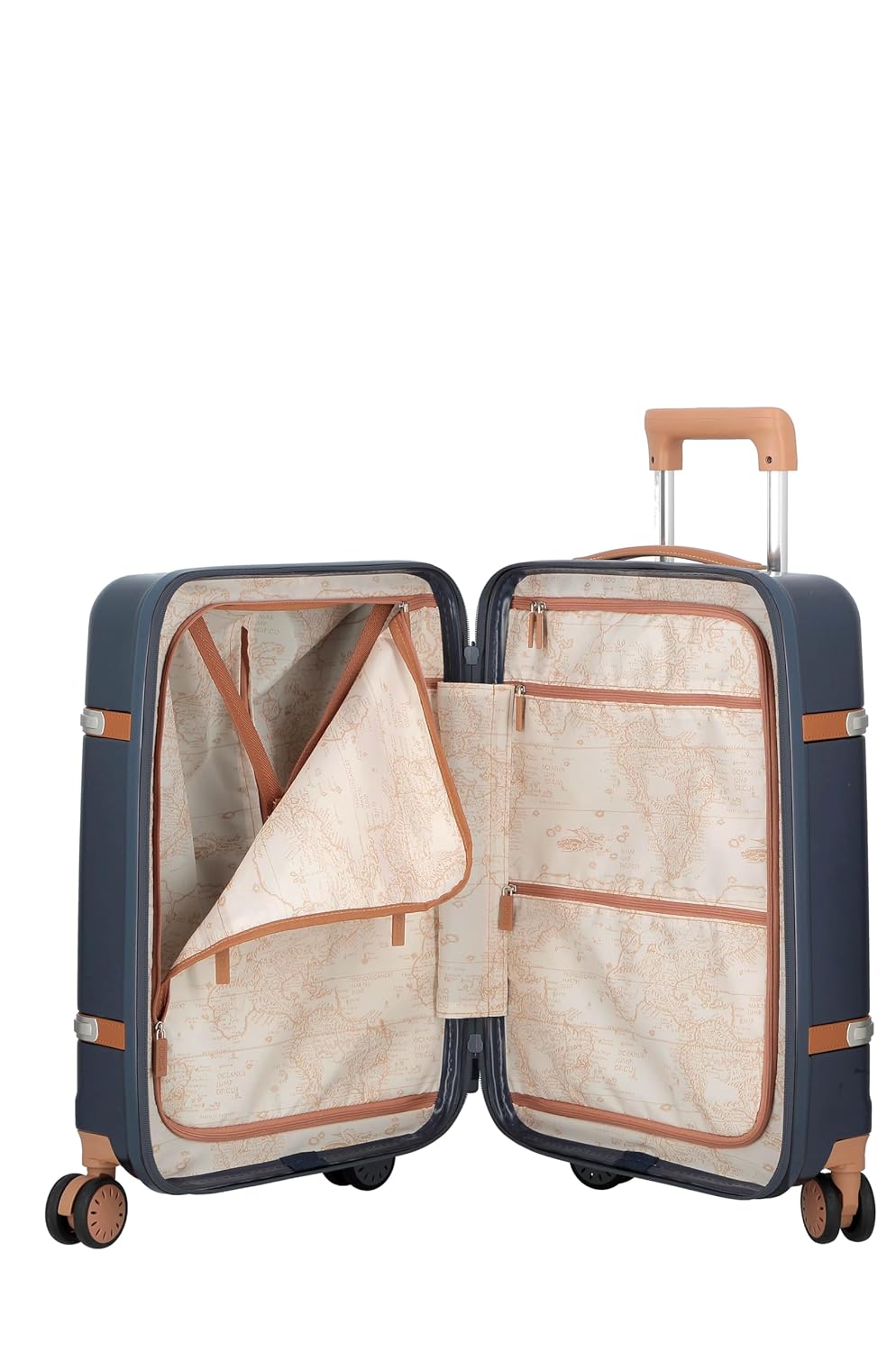 JUMP Cassis Riviera-Navy Blue-Large-77cm Eco Responsible Expandable Hardsided 8 Wheel Luggage with TSA Lock, Anti-Theft Zipper, Name Tag and Luxury Bag Cover