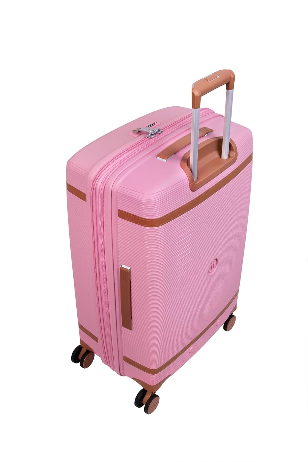 it luggage-Illustrious-Rose Pink-24 inches-Medium-Expandable Hard Case Beautiful Interior Check-in Luggage 8 Wheel Trolley Bag