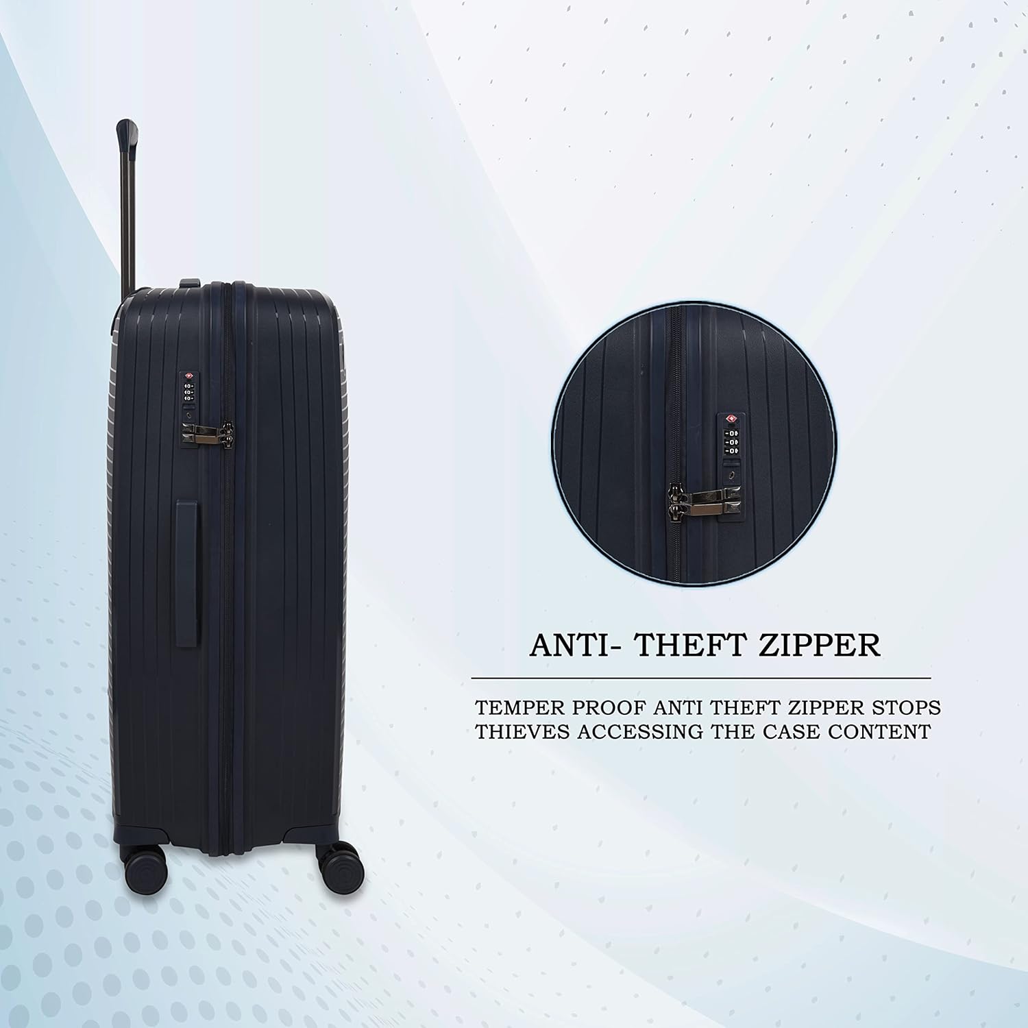 it luggage Spontaneous Blue Set of 2-Large & Medium-28 & 24 inches Expandable Anti-Theft Zipper Polypropylene Hardsided with TSA Lock 8 Wheel Trolley Bag
