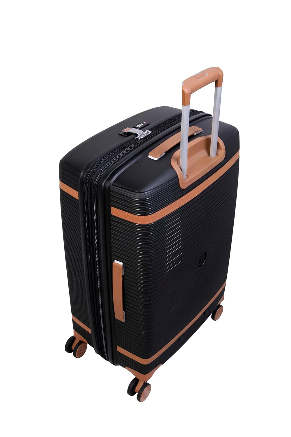 it luggage Illustrious Black-Set of 3-Large, Medium, Cabin-28,24 &20 inches Expandable Check-in Luggage Hard Case Beautiful Interior 8 Wheel Trolley Bag with TSA Lock & Wet Pouch Inside