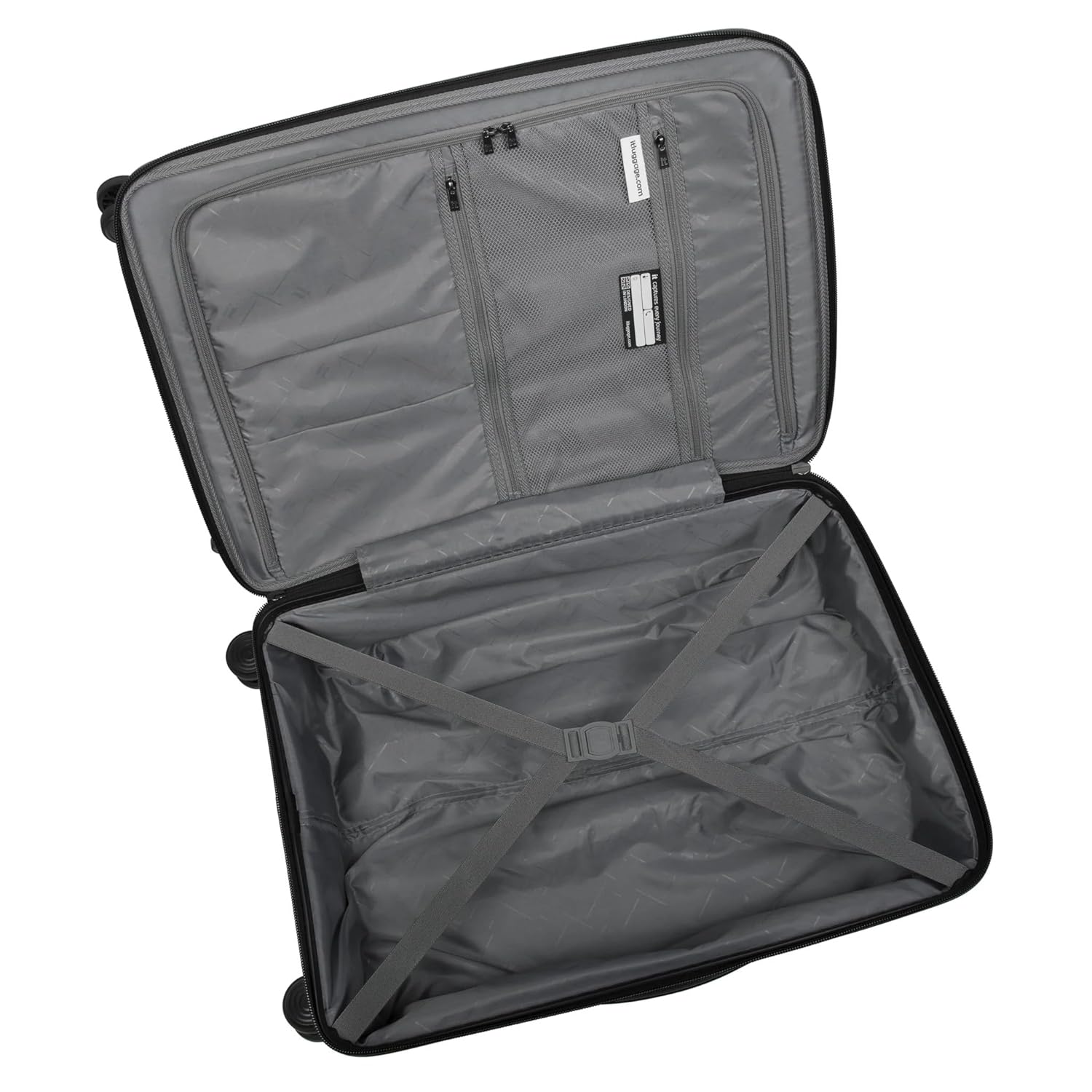 it luggage Spontaneous Black Cabin-20 inches Carry-on Luggage Expandable Anti-Theft Zipper Polypropylene Hardsided with TSA Lock 8 Wheel Trolley Bag