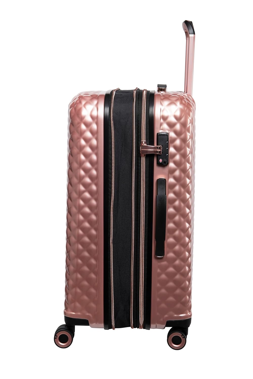 it luggage- Glitzy-Cabin-20 inches-Metallic Rose Gold Expandable Hard Case Carry-on Luggage Beautiful Interior 8 Wheel Trolley Bag with TSA Lock & Wet Pouch Inside
