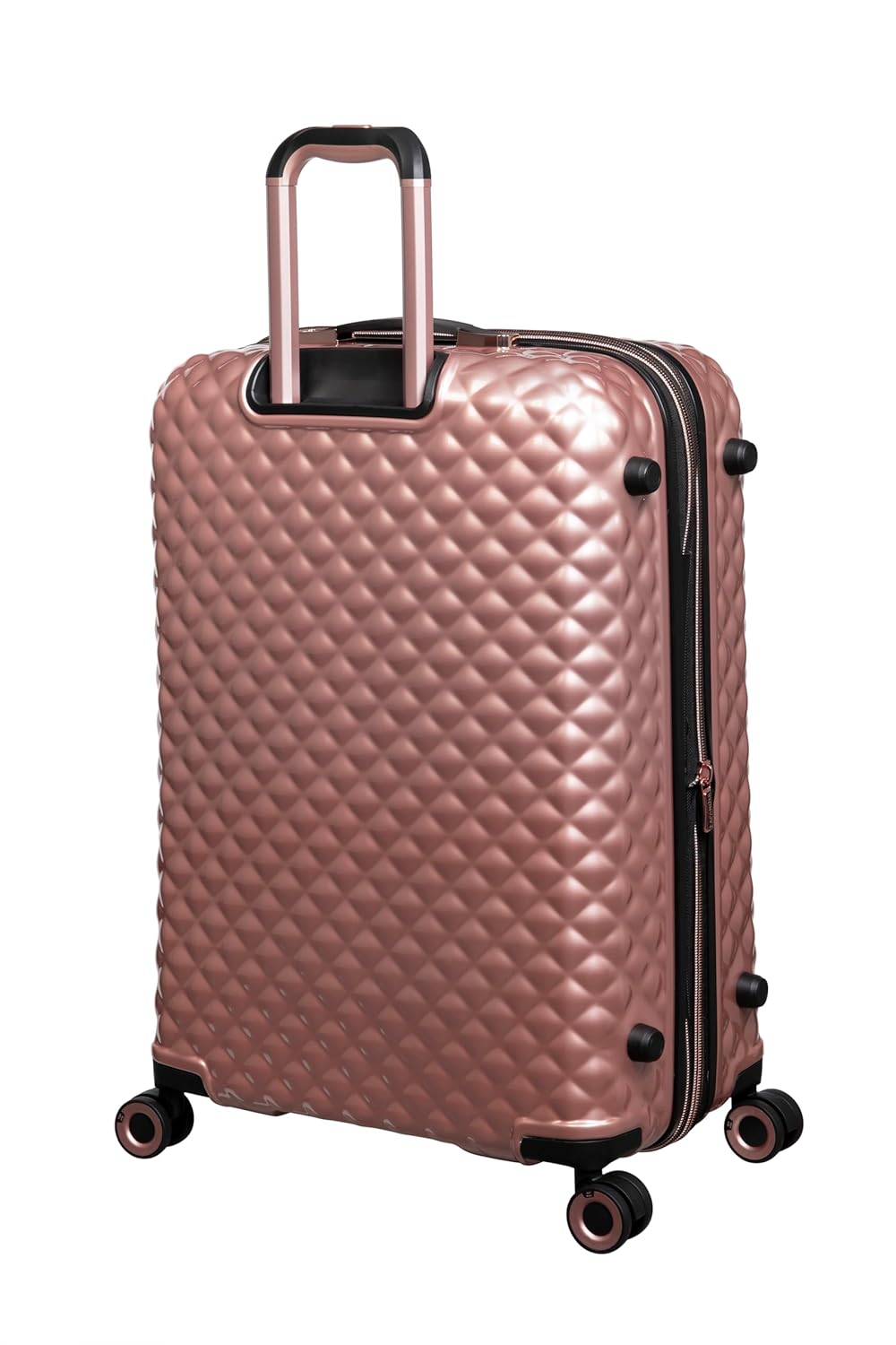 it luggage- Glitzy-Cabin-20 inches-Metallic Rose Gold Expandable Hard Case Carry-on Luggage Beautiful Interior 8 Wheel Trolley Bag with TSA Lock & Wet Pouch Inside
