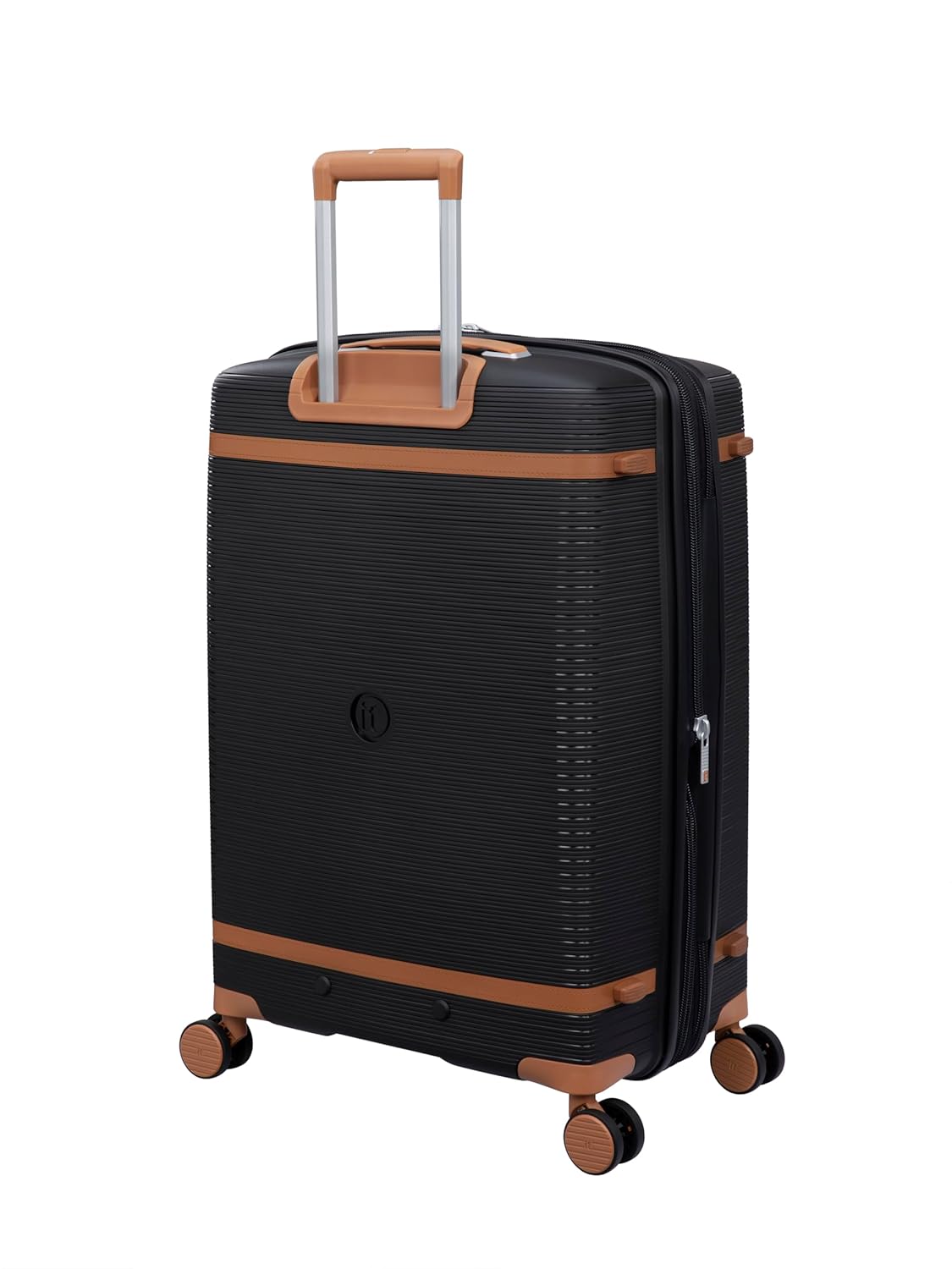 it luggage Illustrious Black-Set of 3-Large, Medium, Cabin-28,24 &20 inches Expandable Check-in Luggage Hard Case Beautiful Interior 8 Wheel Trolley Bag with TSA Lock & Wet Pouch Inside