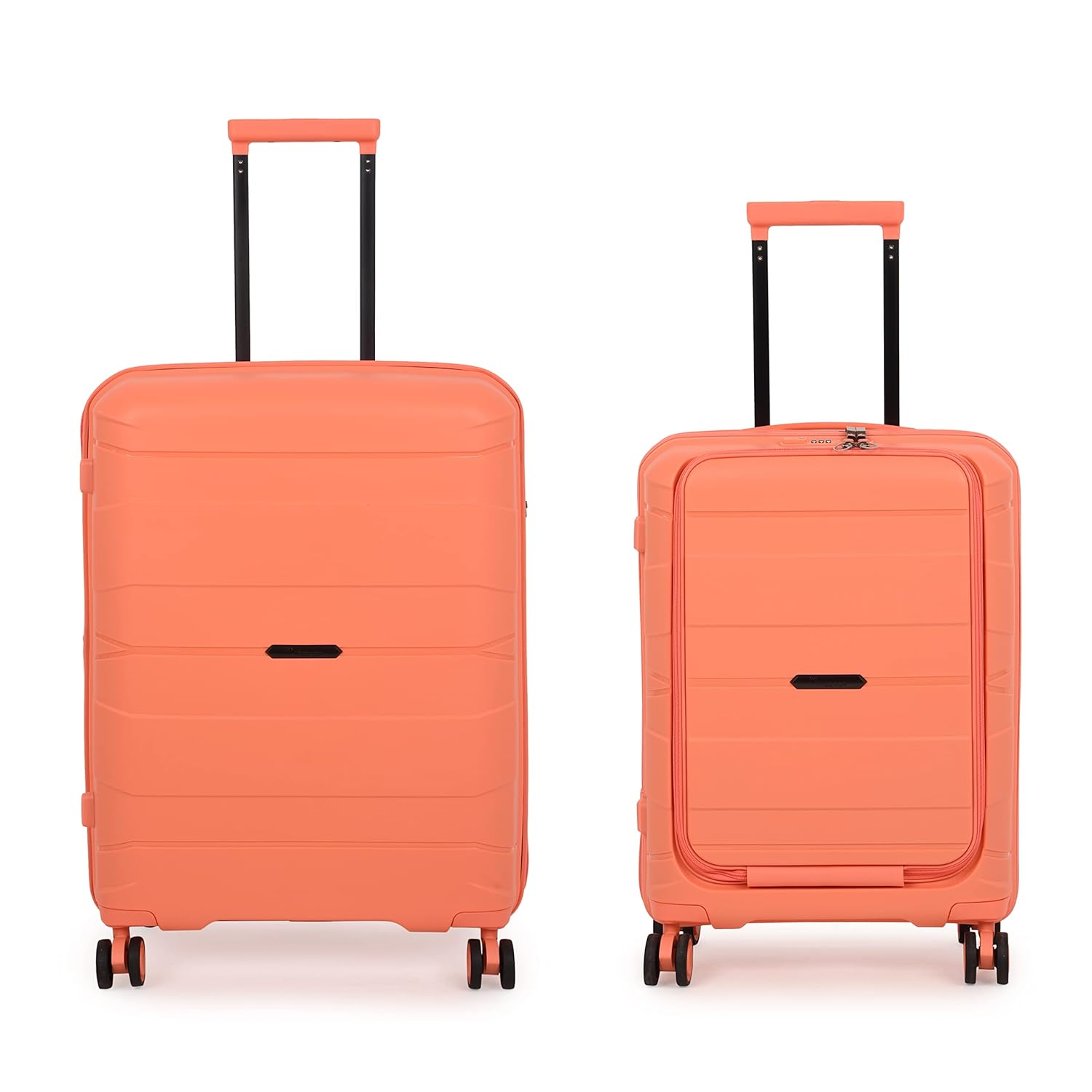 it luggage Momentous Fusion Coral Set of 2-24 & 20 inches Cabin with Laptop Section and Medium Expandable Polypropylene Hardsided with TSA Lock & Wet Pouch Inside 8 Wheel Trolley Bag