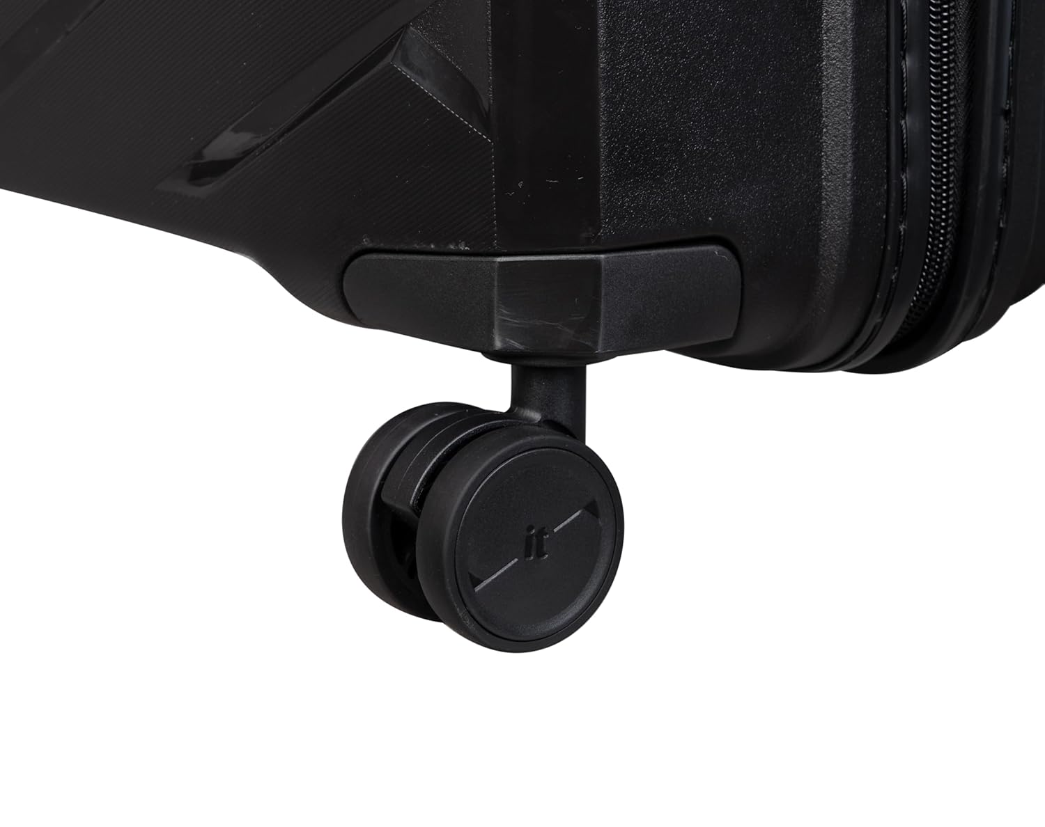 it luggage Influential-Black-Cabin-20 inches with Padded Laptop Section-PP Hardsided Fashion Luggage Trolley 8 Wheel Luggage with TSA Lock-54.5 cm