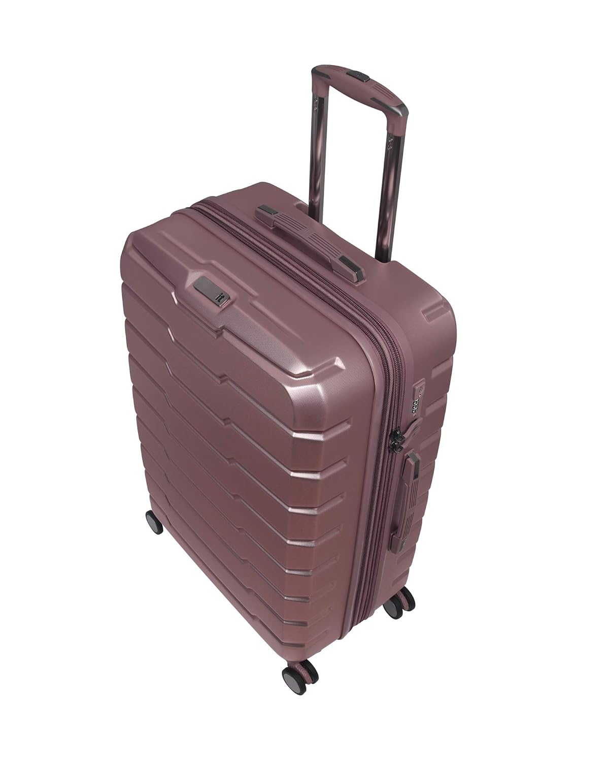 it luggage Prosperous-Metallic Pink-Set of 2-Medium & Cabin-24 & 20 inches Cabin with Padded Laptop Section Expandable Hardsided Suitcase Travel Bag 8 Wheel Trolley with TSA Lock- 70cm & 54 cm