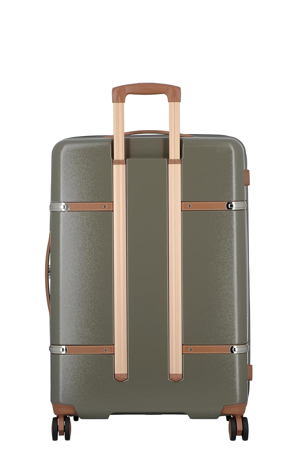 Cassis Riviera-Khaki-Set of 3-Large, Medium & Cabin-77, 66,55 cm Eco Responsible Expandable Hardsided 8 Wheel Luggage with TSA Lock, Anti-Theft Zipper, Name Tag and Luxury Bag Cover