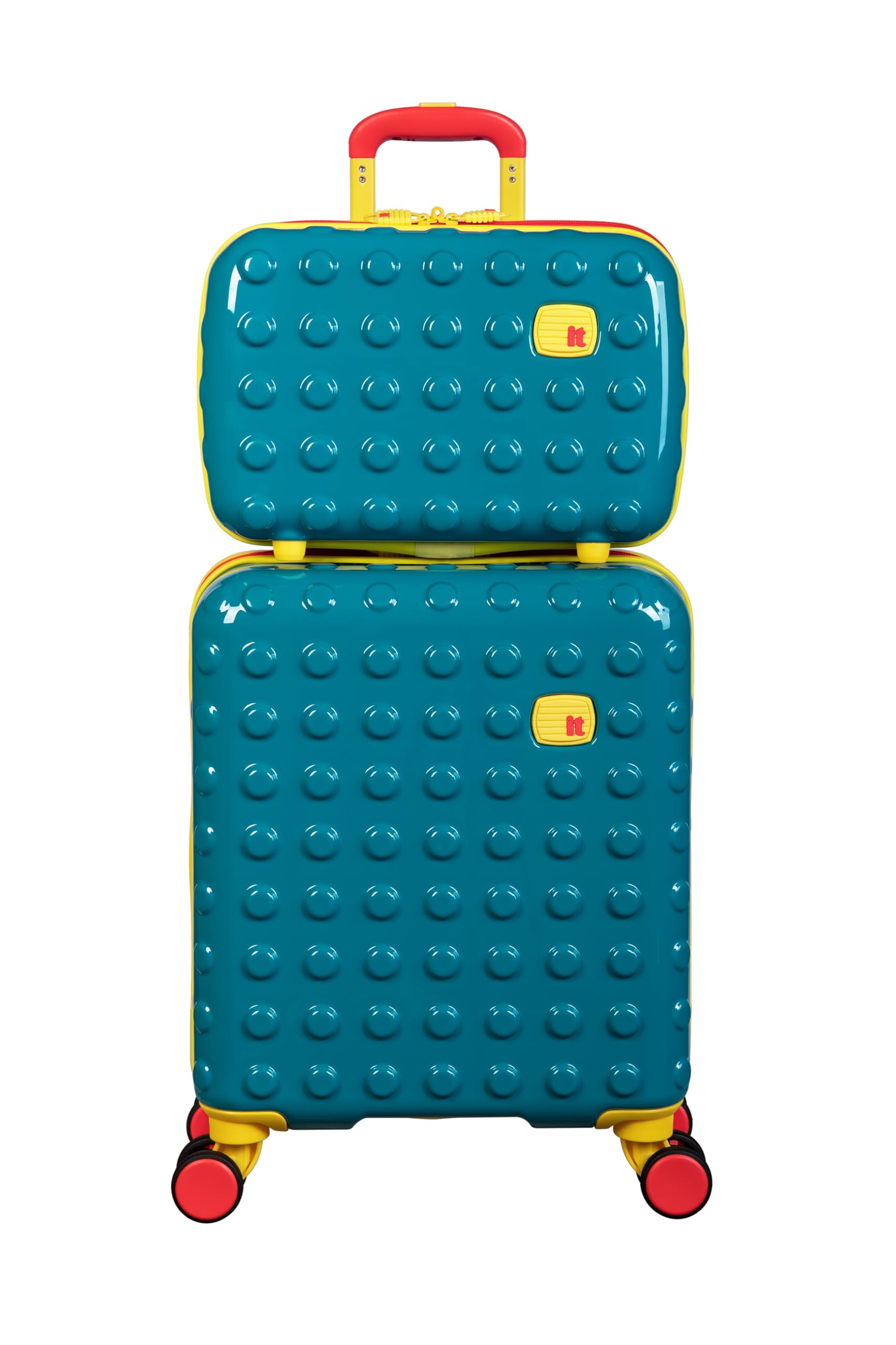 it luggage-Bobble Bloc-Vibrant Orange- Combo -Underseater -18 inches & Handheld Travel case-10 inches-Kids Luggage Hard case-Travel Bag-8 Wheel Trolley Bag
