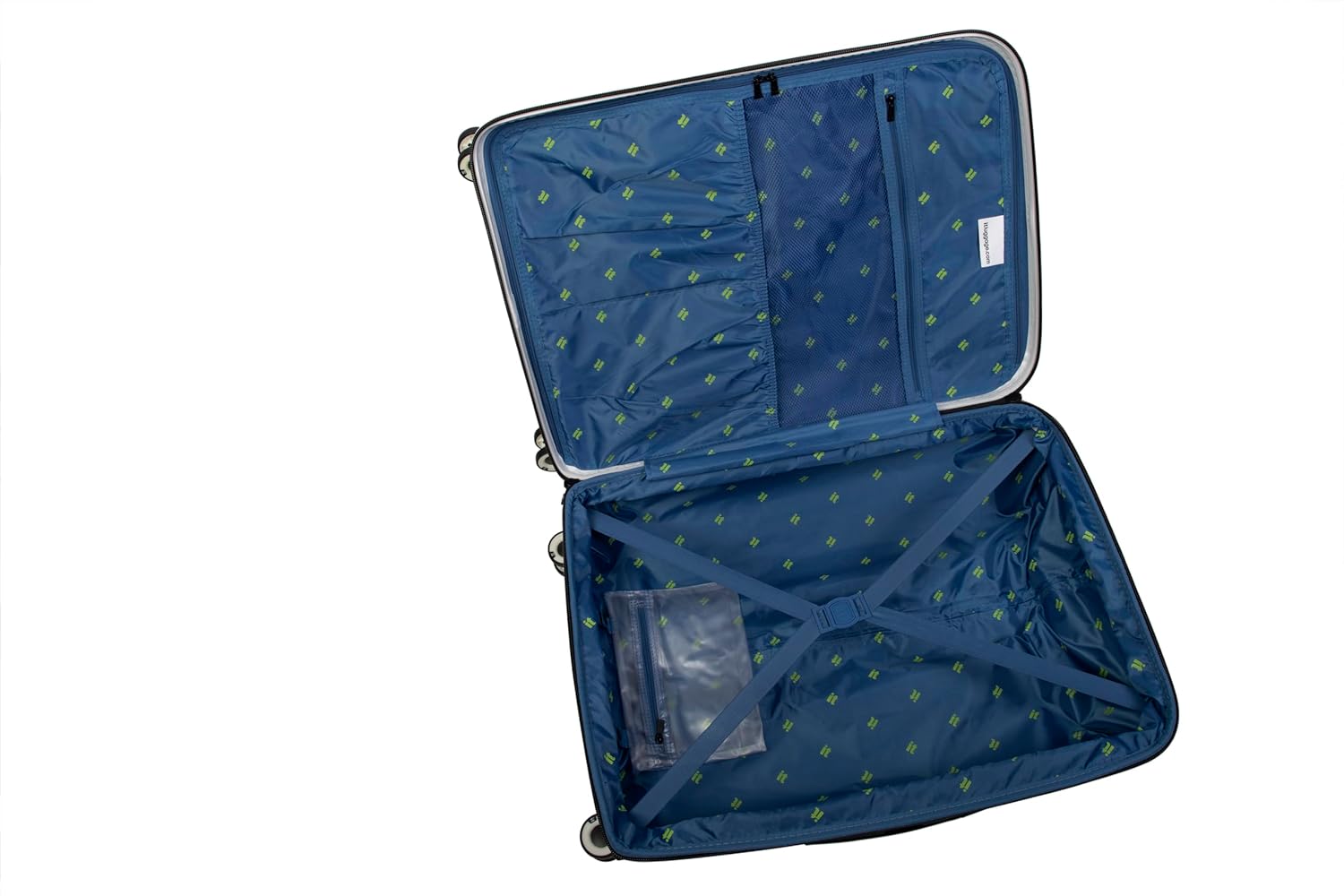 it luggage Convolved-Blue Lime-Large-28 inches Hardsided Suitcase Travel Bag Expandable 8 Wheel Trolley Bag with Wet Pouch & TSA Lock-80cm