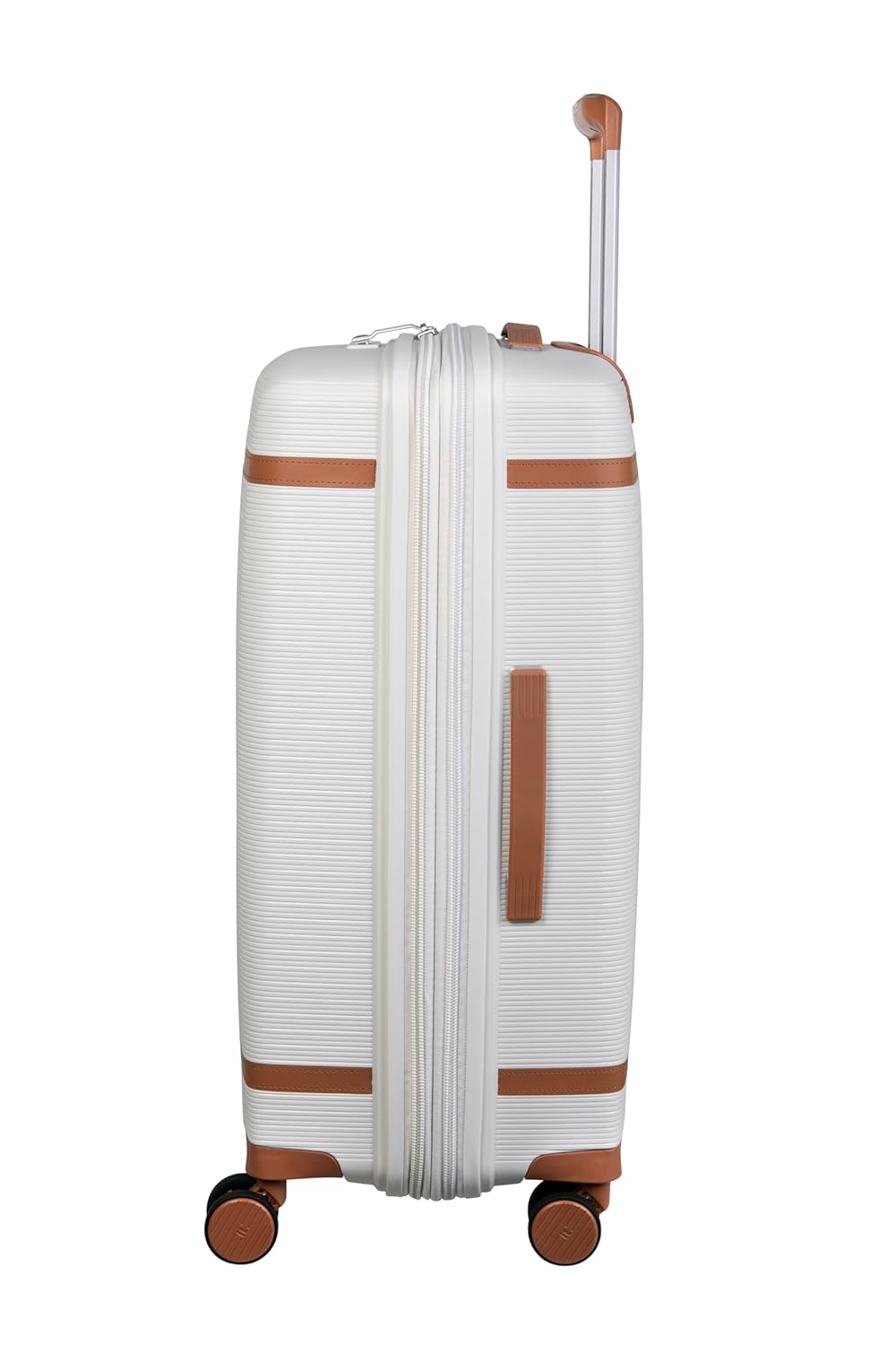 it luggage Illustrious Greyish White-Large-28 inches Expandable Check-in Luggage Hard Case Beautiful Interior 8 Wheel Trolley Bag