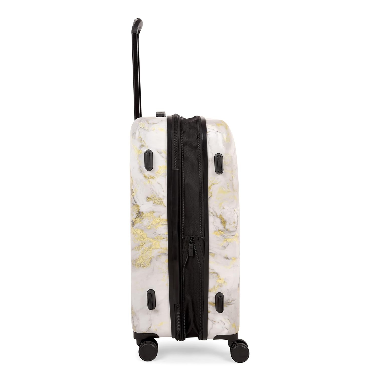 it luggage Sheen -Gold Grey Scale-Marble Effect Medium-24 inches Expandable Polycarbonate Hardsided Suitcase Travel Bag 8 Wheel Trolley-70cm
