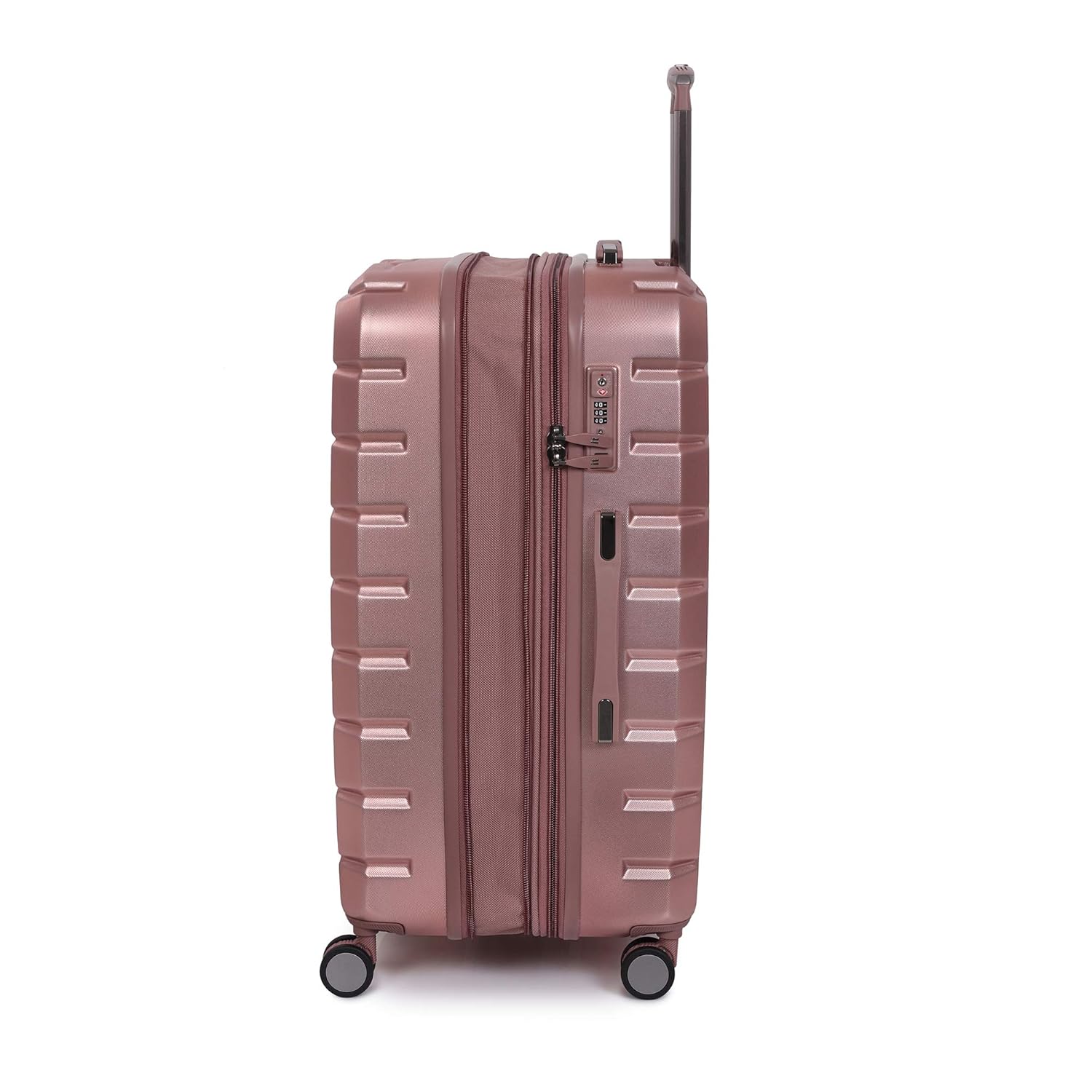 it luggage Prosperous-Metallic Pink-Set of 2-Medium & Cabin-24 & 20 inches Cabin with Padded Laptop Section Expandable Hardsided Suitcase Travel Bag 8 Wheel Trolley with TSA Lock- 70cm & 54 cm