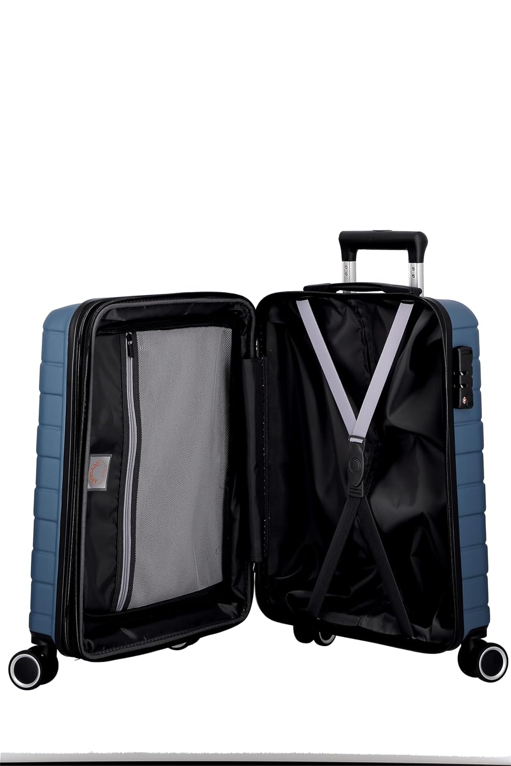 JUMP ESCO-Blue-Set of 2-Large & Cabin-76, 55cm Expandable Hardsided 8 Wheel Luggage with TSA Lock