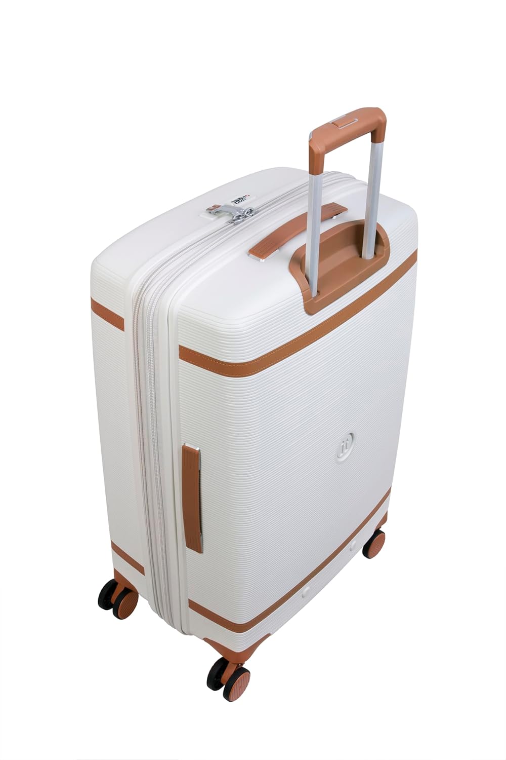 it luggage-Illustrious-Greyish White-24 inches-Medium-Expandable Hard Case Beautiful Interior Check-in Luggage 8 Wheel Trolley Bag