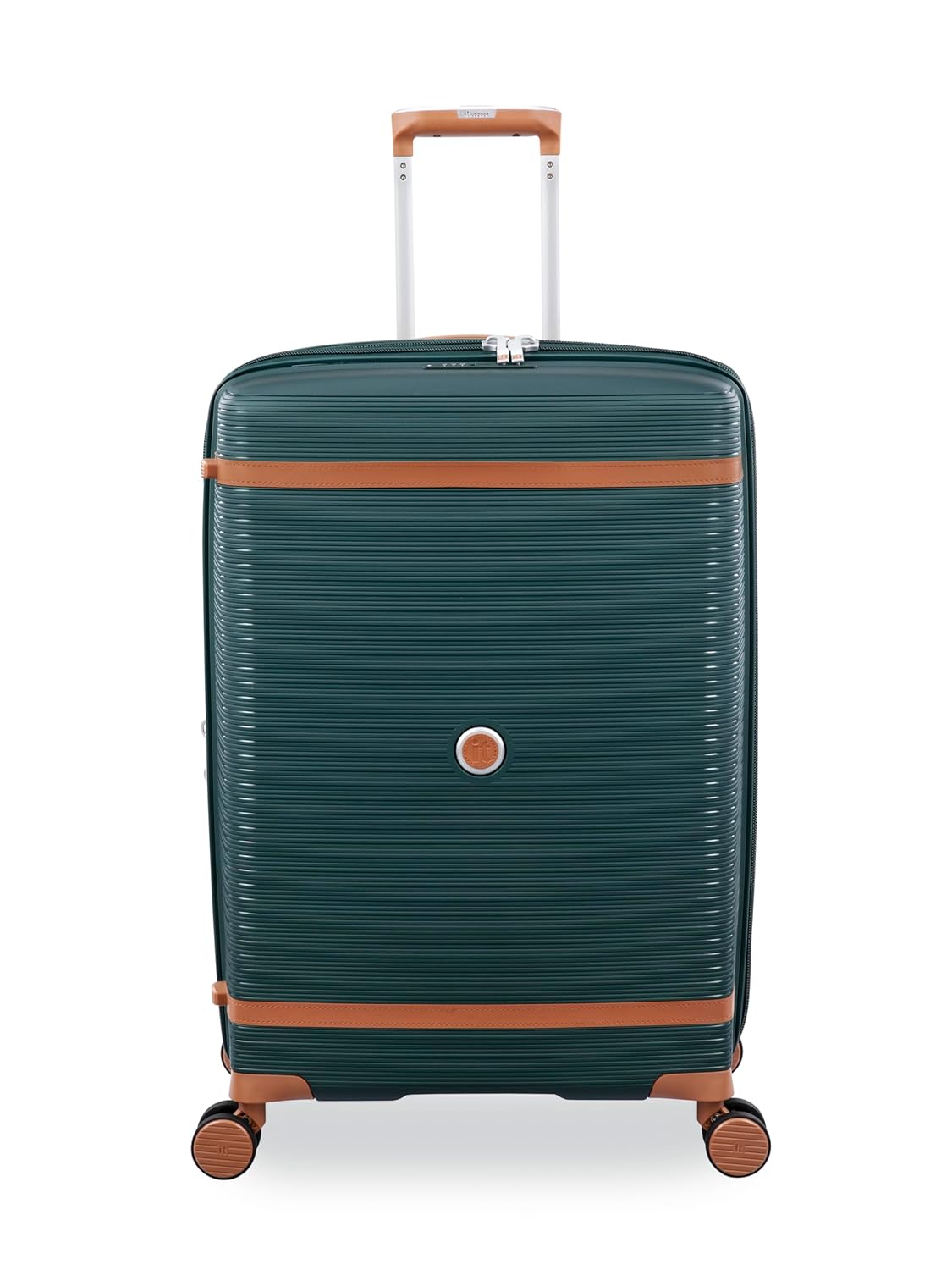 it luggage-Illustrious-Dark Green-24 inches-Medium-Expandable Hard Case Beautiful Interior Check-in Luggage 8 Wheel Trolley Bag