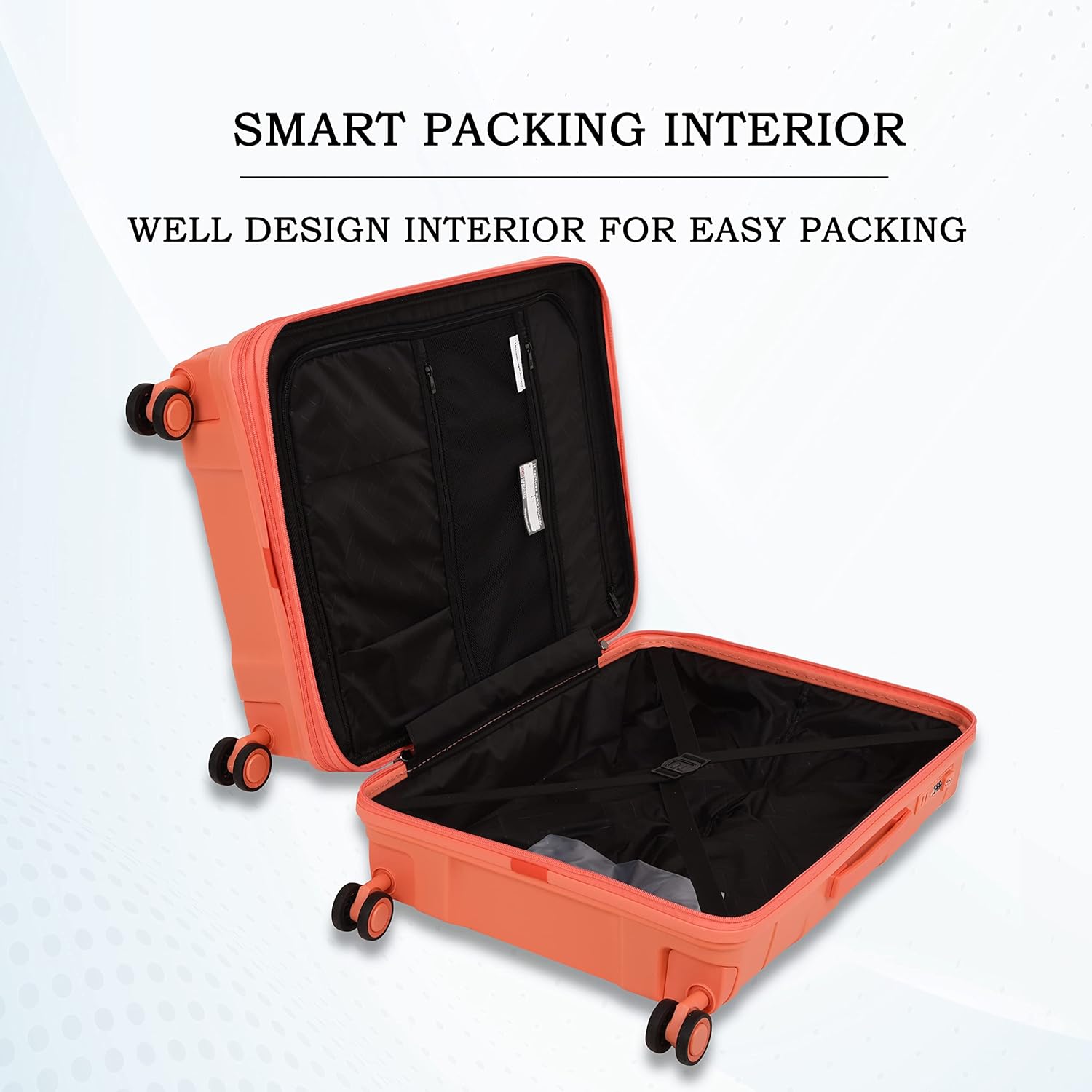 it luggage Momentous Fusion Coral Large-28 inches Expandable Polypropylene Hardsided with TSA Lock & Wet Pouch Inside 8 Wheel Trolley Bag