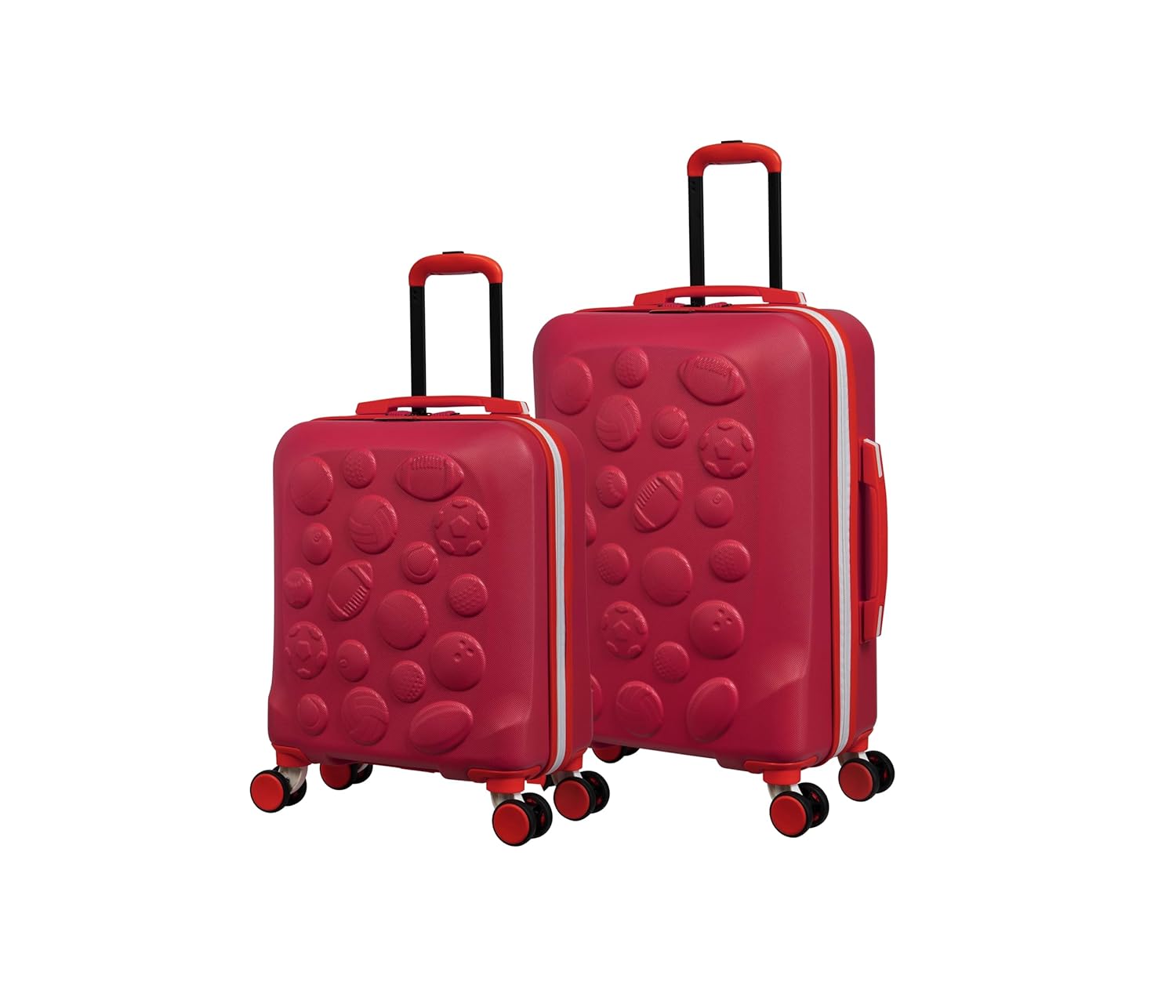 it luggage-Half Time-Poppy Red-Combo-Cabin-20 inches & Underseater-18 inches-Kids Luggage-Hardcase-Travel Bag-8 Wheel Trolley-3093 (UC)
