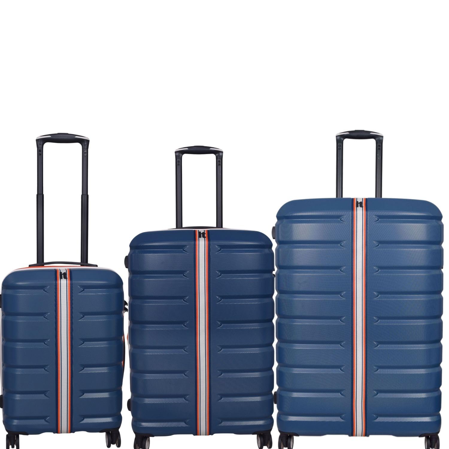 it luggage Intertide Blue Set of 3-Large, Medium & Cabin-28, 24 & 20 inches Expandable Polycarbonate Hard Case Carry on & Check-in Luggage TSA Lock 8 Wheel Trolley Bag Water Proof Interior Pocket