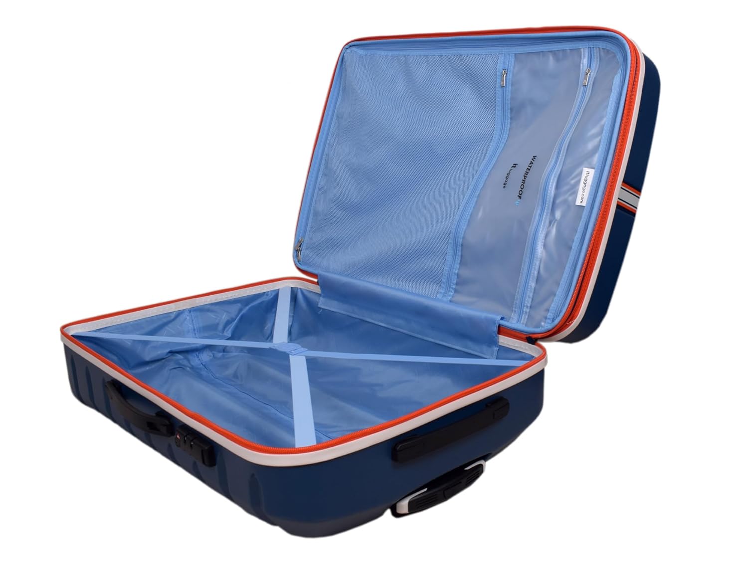 it luggage Intertide Blue Set of 2- Medium & Cabin -24 & 20 inches Expandable Polycarbonate Hard Case Check-in & Carry on Luggage TSA Lock 8 Wheel Trolley Bag Water Proof Interior Pocket