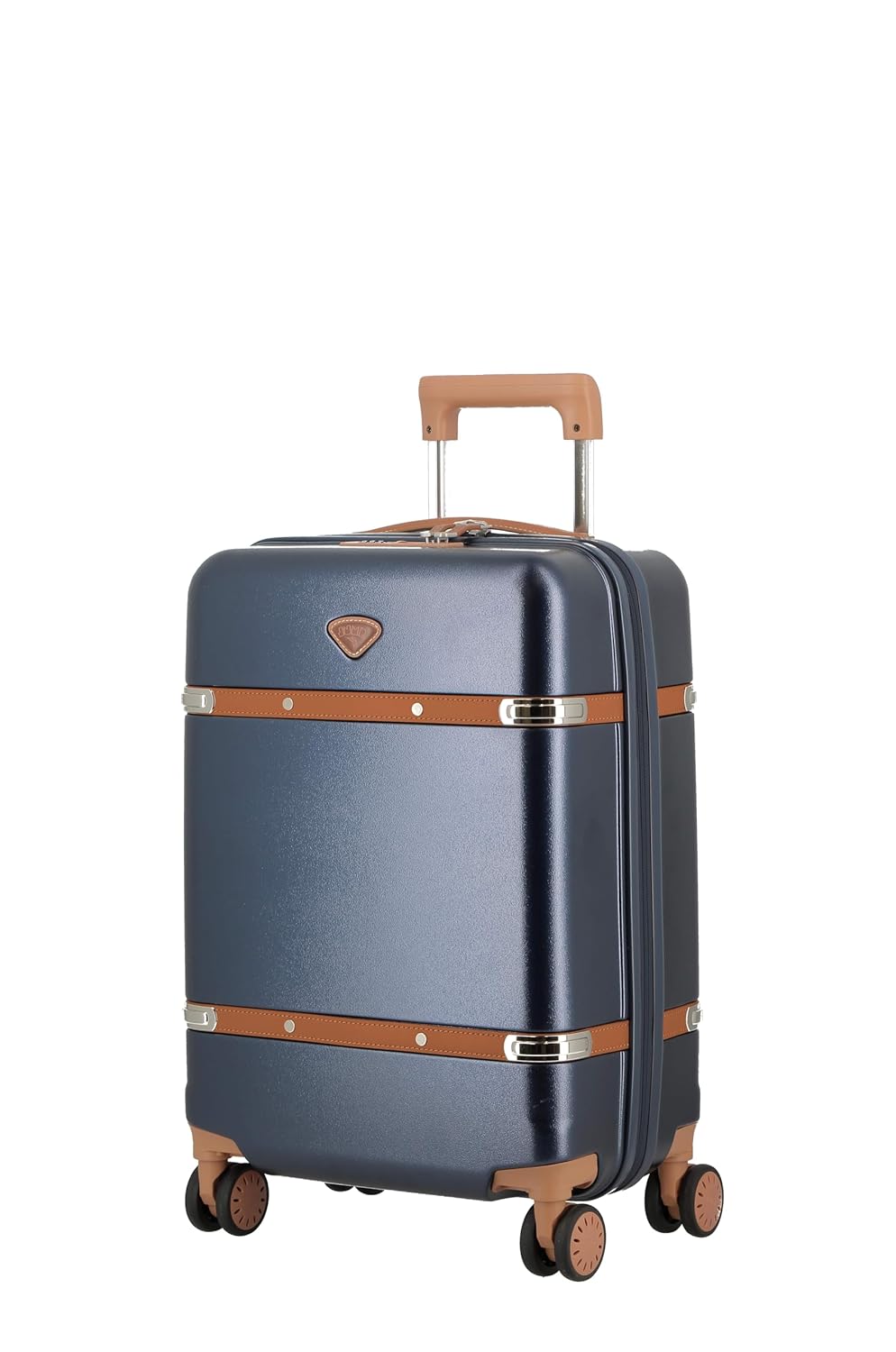 JUMP Cassis Riviera-Navy Blue-Cabin-55cm Eco Responsible Expandable Hardsided 8 Wheel Luggage with TSA Lock, Anti-Theft Zipper, Name Tag and Luxury Bag Cover