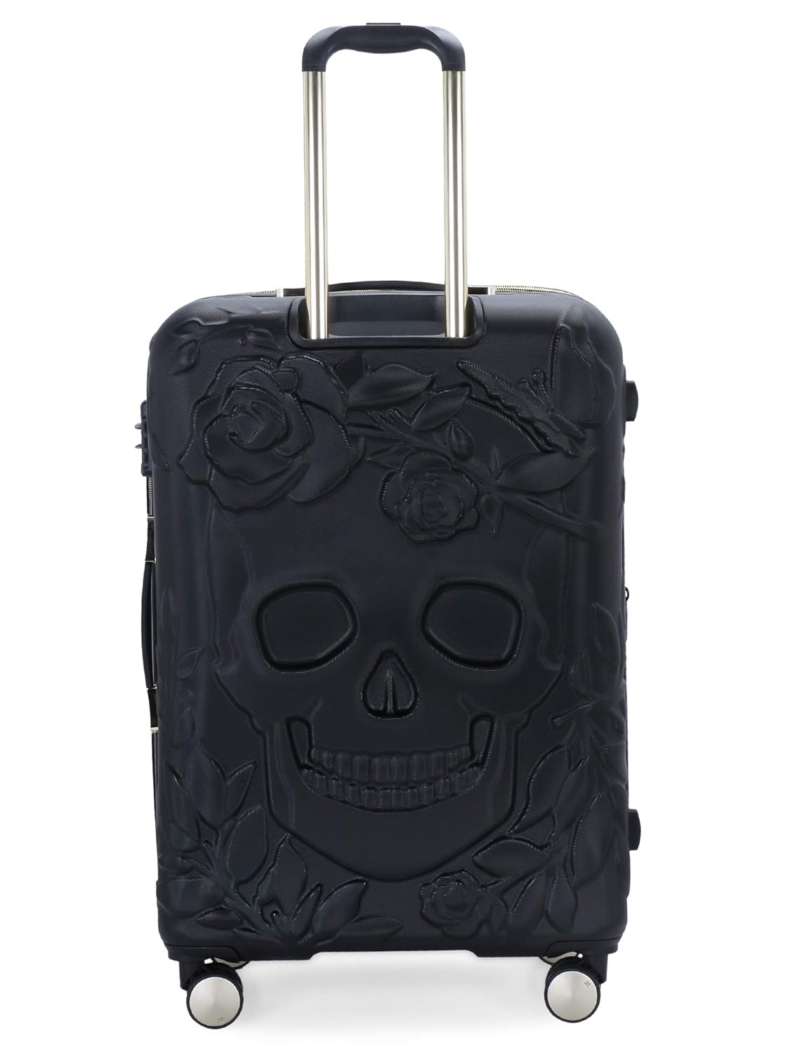 it luggage Skulls II-Black with Gold Highlights Medium-24 inches Expandable Hardsided with TSA Lock & Wet Pouch Inside 8 Wheel Trolley Bag