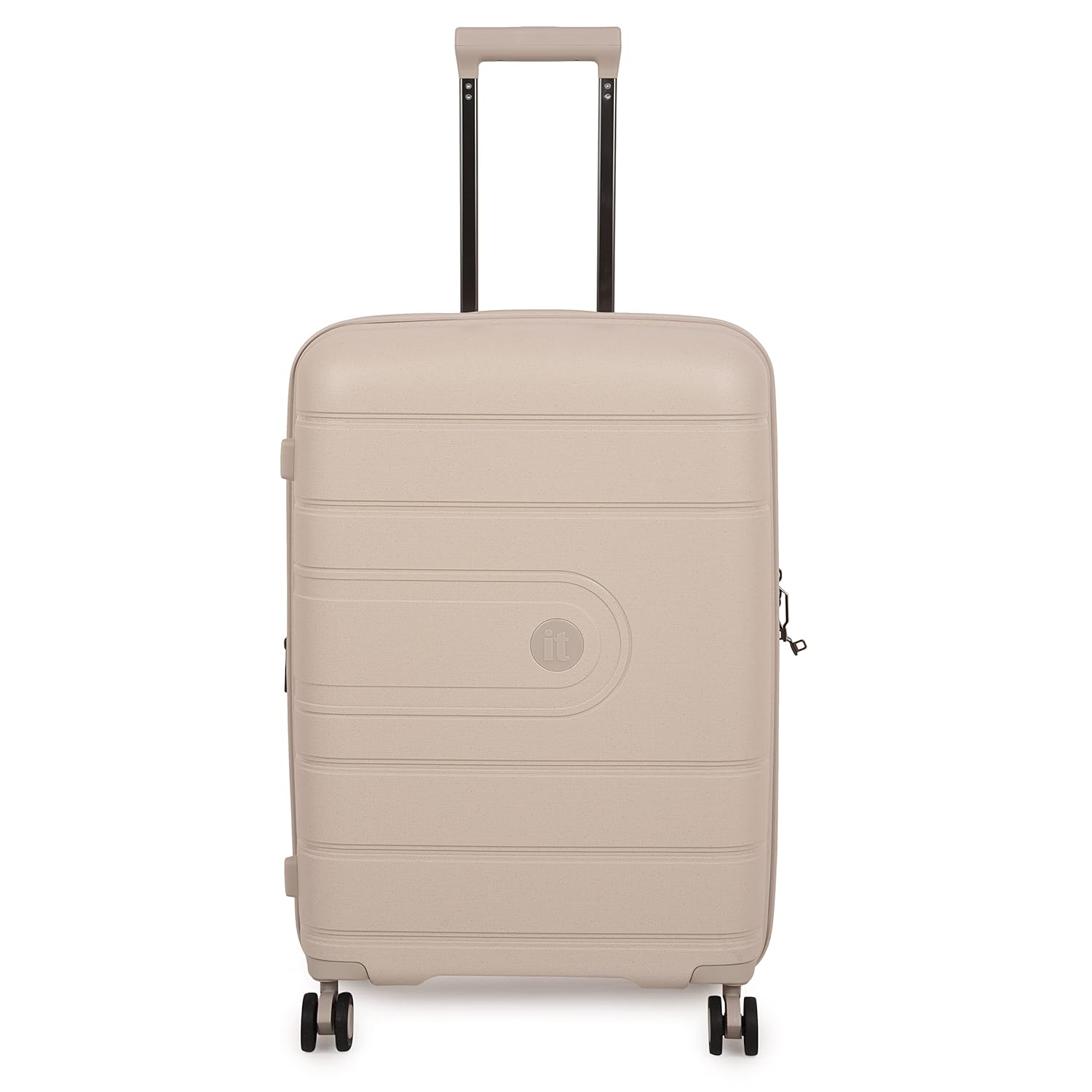it luggage Eco Tough Beige Set of 2-Medium & Cabin-24 & 20 inches Expandable Eco-Friendly Polypropylene Hardsided with TSA Lock & Wet Pouch Inside 8 Wheel Trolley Bag