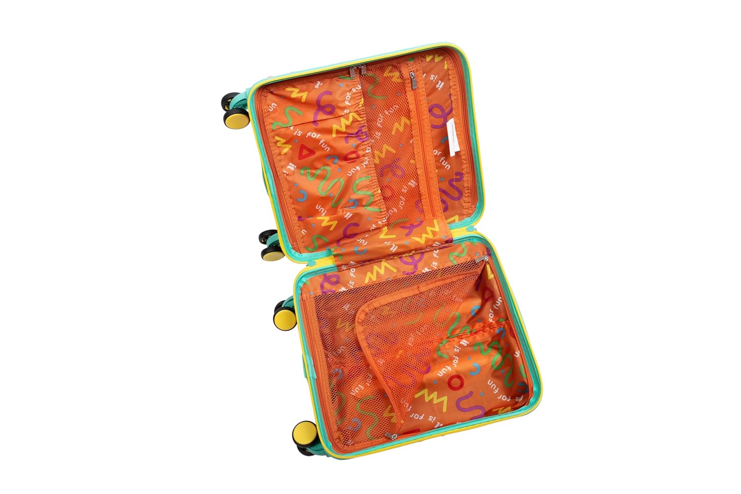 it luggage-Bobble Bloc-Vibrant Orange- Combo -Underseater -18 inches & Handheld Travel case-10 inches-Kids Luggage Hard case-Travel Bag-8 Wheel Trolley Bag