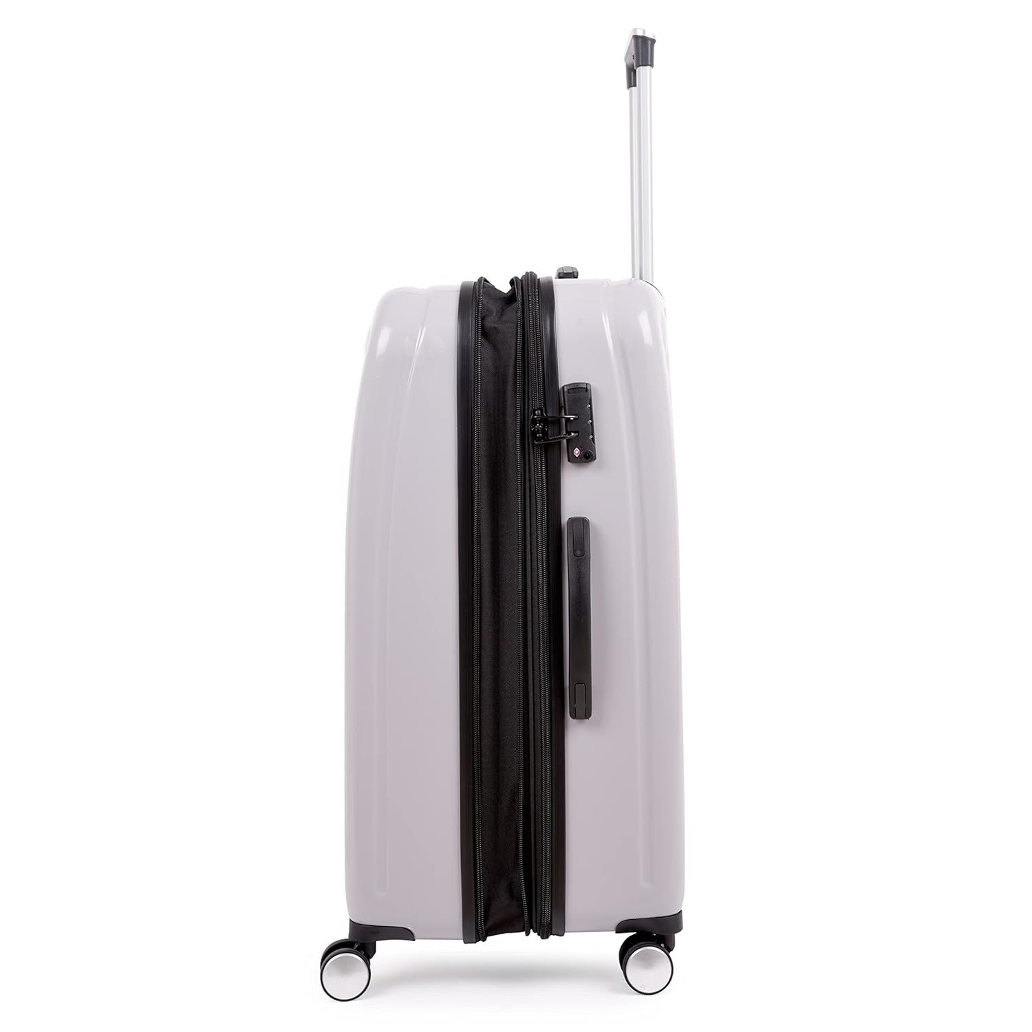 it luggage Fashionista Glossy Grey Set of 3-Large, Medium & Cabin-20,24,28 inches Expandable PC Hardsided with TSA Lock 8 Wheel Trolley Bag