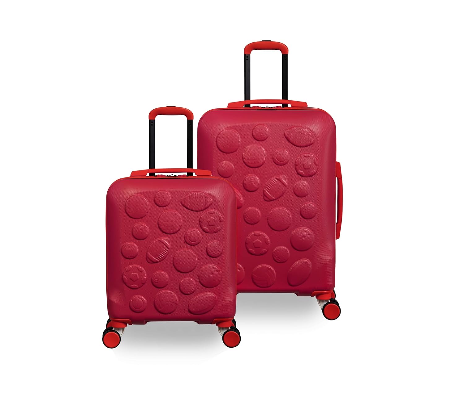 it luggage-Half Time-Poppy Red-Combo-Cabin-20 inches & Underseater-18 inches-Kids Luggage-Hardcase-Travel Bag-8 Wheel Trolley-3093 (UC)