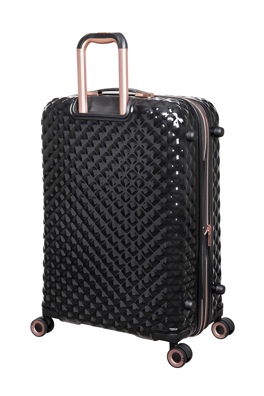 it luggage-Glitzy-Black-Combo-Medium & Small-24 & 20 inches-Expandable-16-2888A-08- Hard case-PC- Cabin & Check-in Luggage-8 Wheel Trolley Bag