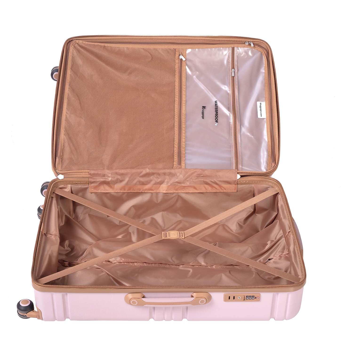 it luggage-Quintessential-Mauve Pink-Large 28 inches Expandable Hard Case Beautiful Interior with Wet Pouch Check-in Luggage 8 Wheel Trolley Bag