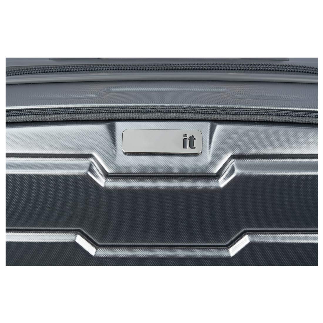 it luggage -Prosperous-Metallic Grey-Large-80cms | Expandable | Polycarbonate | Hardsided Suitcase |Travel Bag | 8 Wheel Trolley Bag