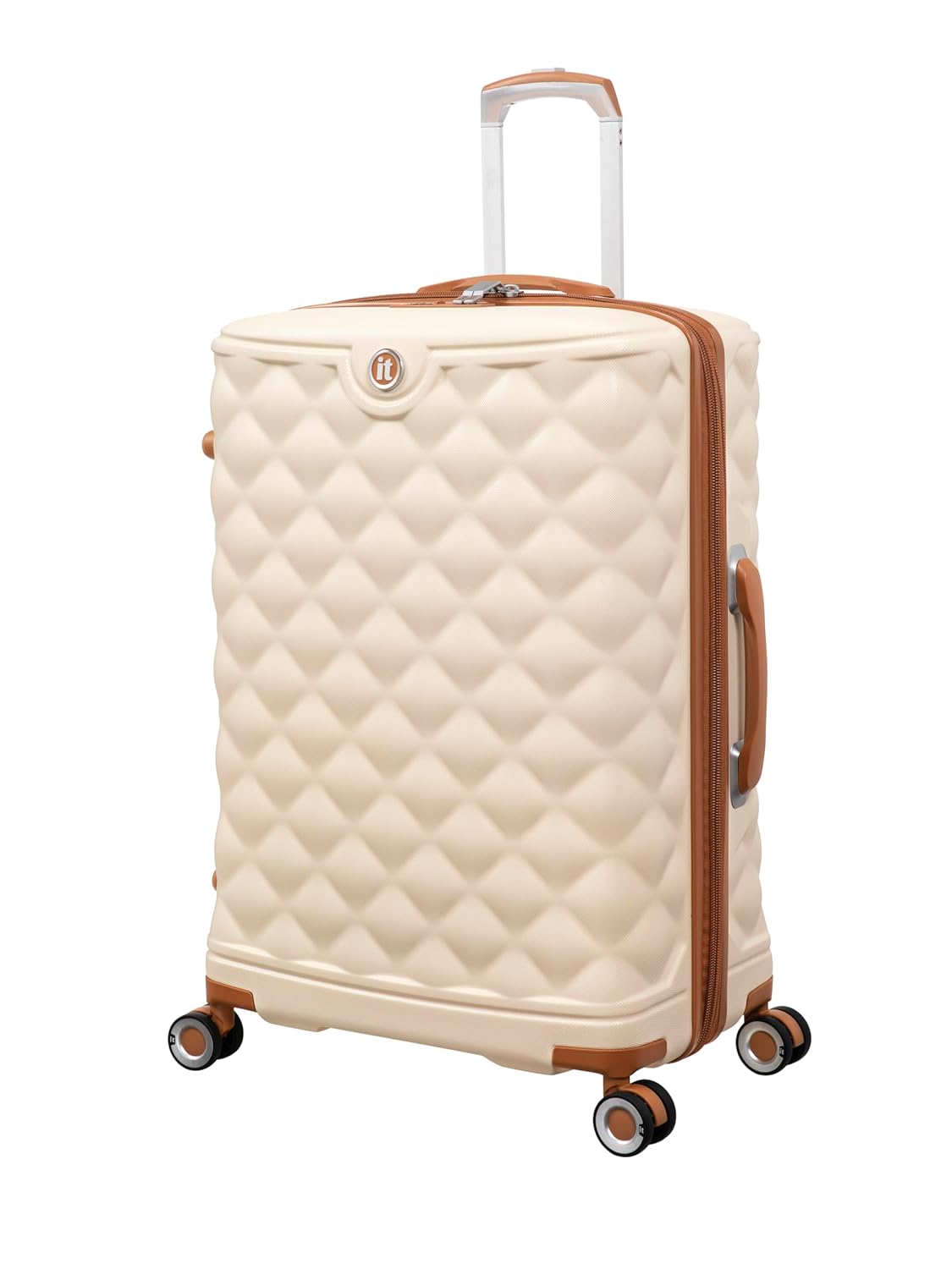 it luggage-Indulging-Cream-Set of 2-24 & 20 inches-Medium & Cabin-Expandable Hard Case Beautiful Interior Cabin with Laptop Section & Check-in Luggage 8 Wheel Trolley Bag
