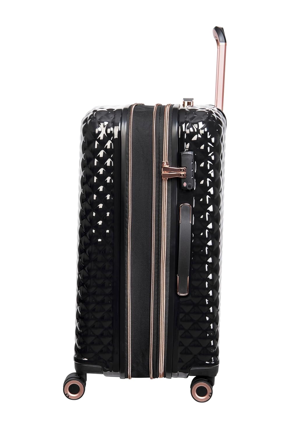 it luggage-Glitzy-Black-Combo-Large & Cabin-28 & 20 inches-Expandable Hard case Carry-on & Check-in Luggage Beautiful Interior 8 Wheel Trolley Bag with TSA Lock & Wet Pouch Inside