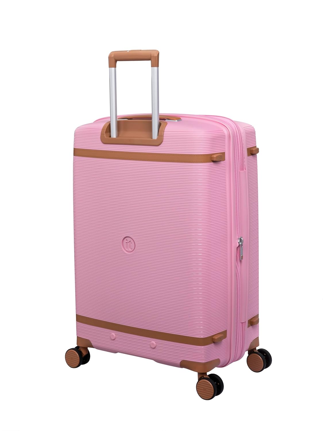 it luggage-Illustrious-Rose Pink-24 inches-Medium-Expandable Hard Case Beautiful Interior Check-in Luggage 8 Wheel Trolley Bag