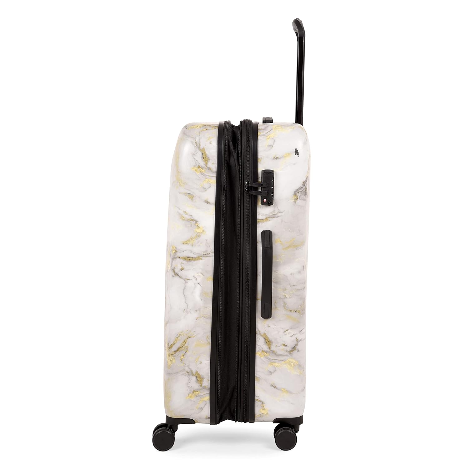 it luggage Sheen-Gold Grey Scale-Marble Effect Set of 2-Large & Cabin -28 & 20 inches Expandable Polycarbonate Hardsided Suitcase Travel Bag 8 Wheel Trolley-80cm,54cm