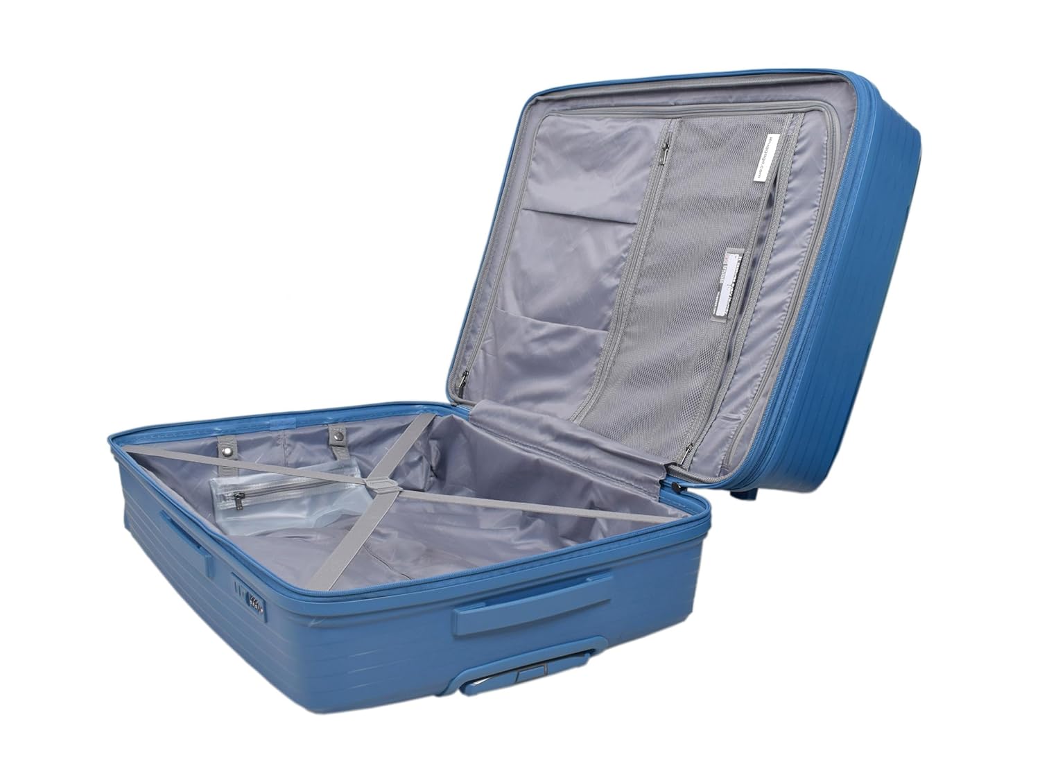 it luggage Spontaneous Blue Large-28 inches Check-in Luggage Expandable Anti-Theft Zipper Polypropylene Hardsided with TSA Lock 8 Wheel Trolley Bag