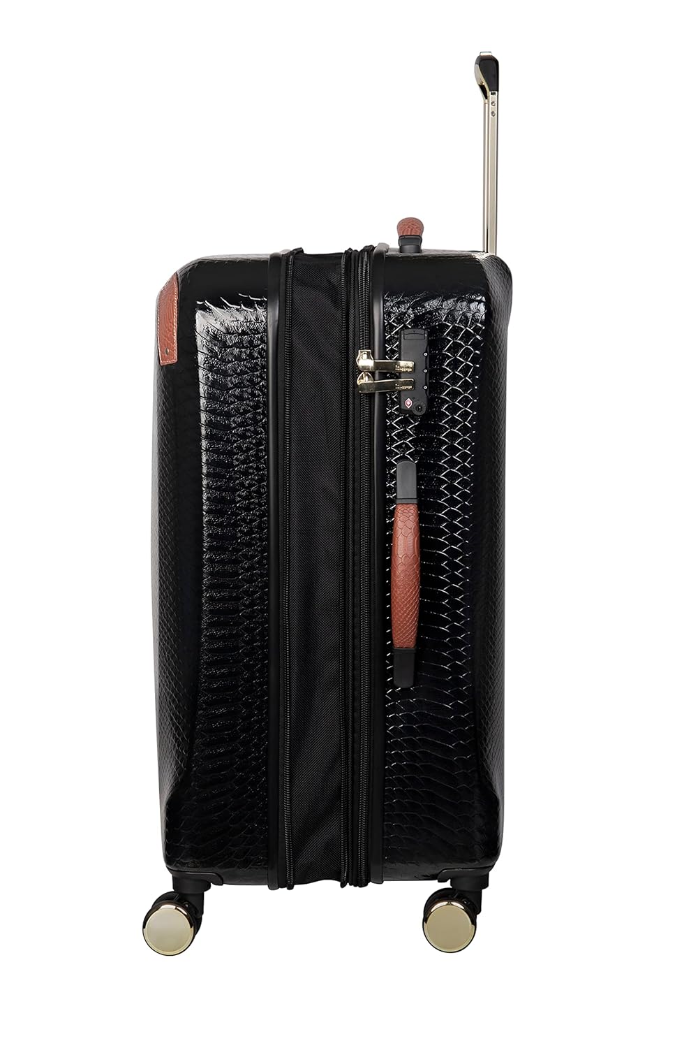 it luggage Resolute Hard Suitcase | Expandable Large Travel Bag | 8 Wheel Trolley | 16-2406-08 | Black,80 cm