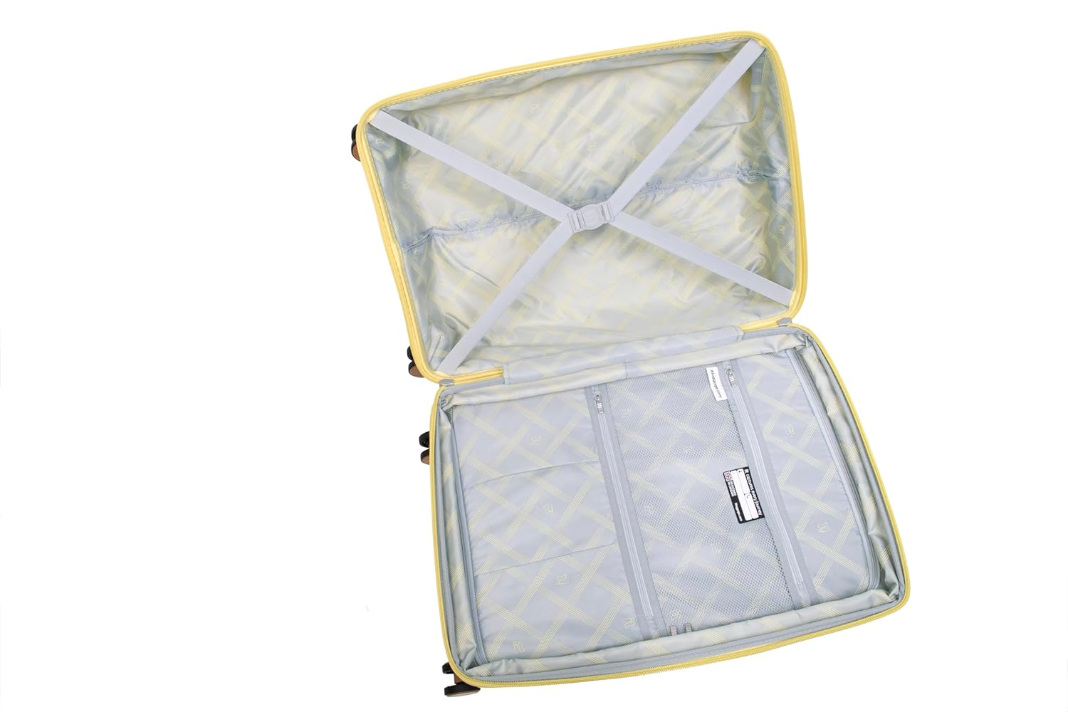 it luggage-Illustrious-Soft Yellow-24 inches-Medium-Expandable Hard Case Beautiful Interior Check-in Luggage 8 Wheel Trolley Bag