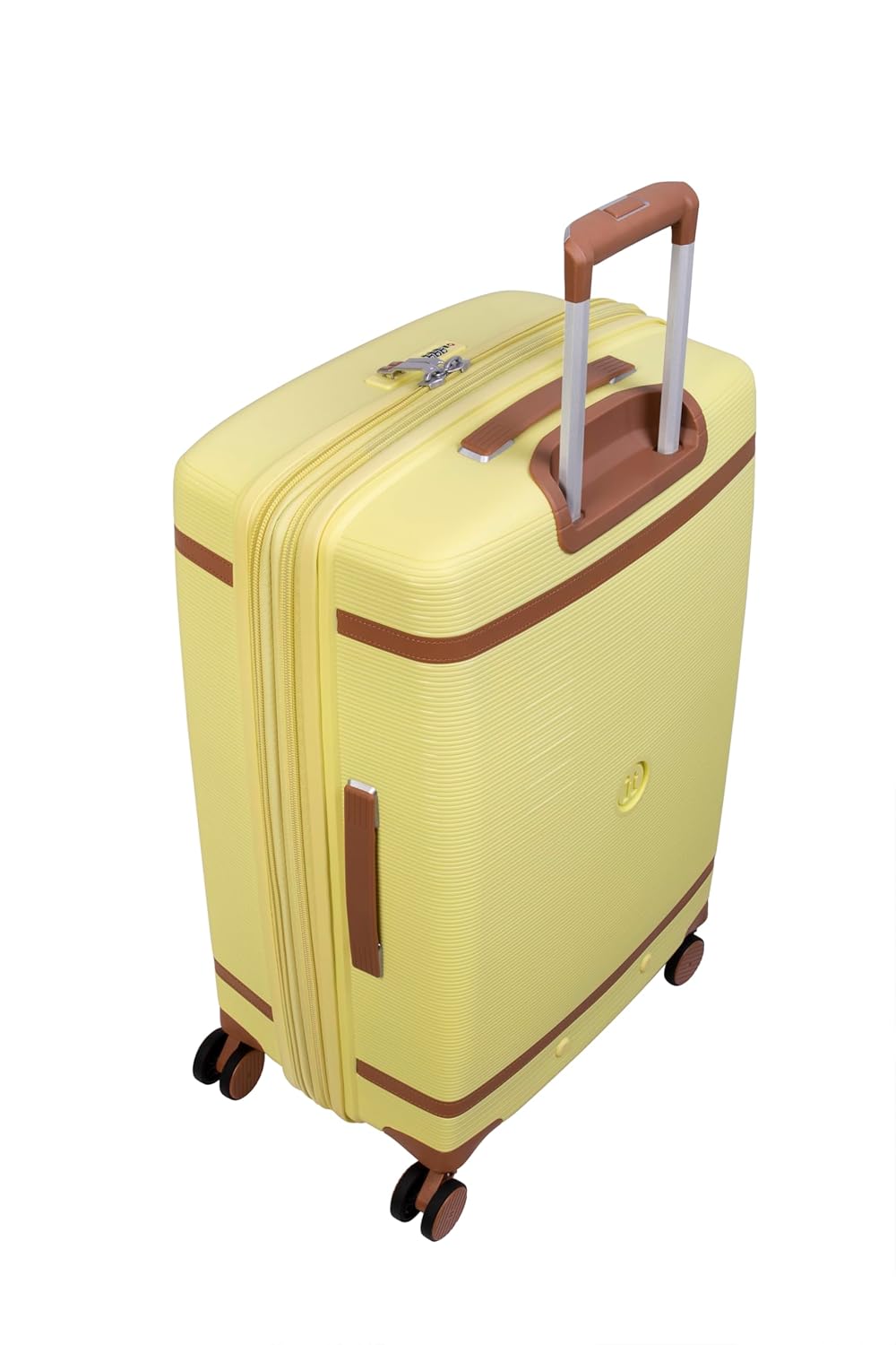 it luggage-Illustrious-Soft Yellow-24 inches-Medium-Expandable Hard Case Beautiful Interior Check-in Luggage 8 Wheel Trolley Bag