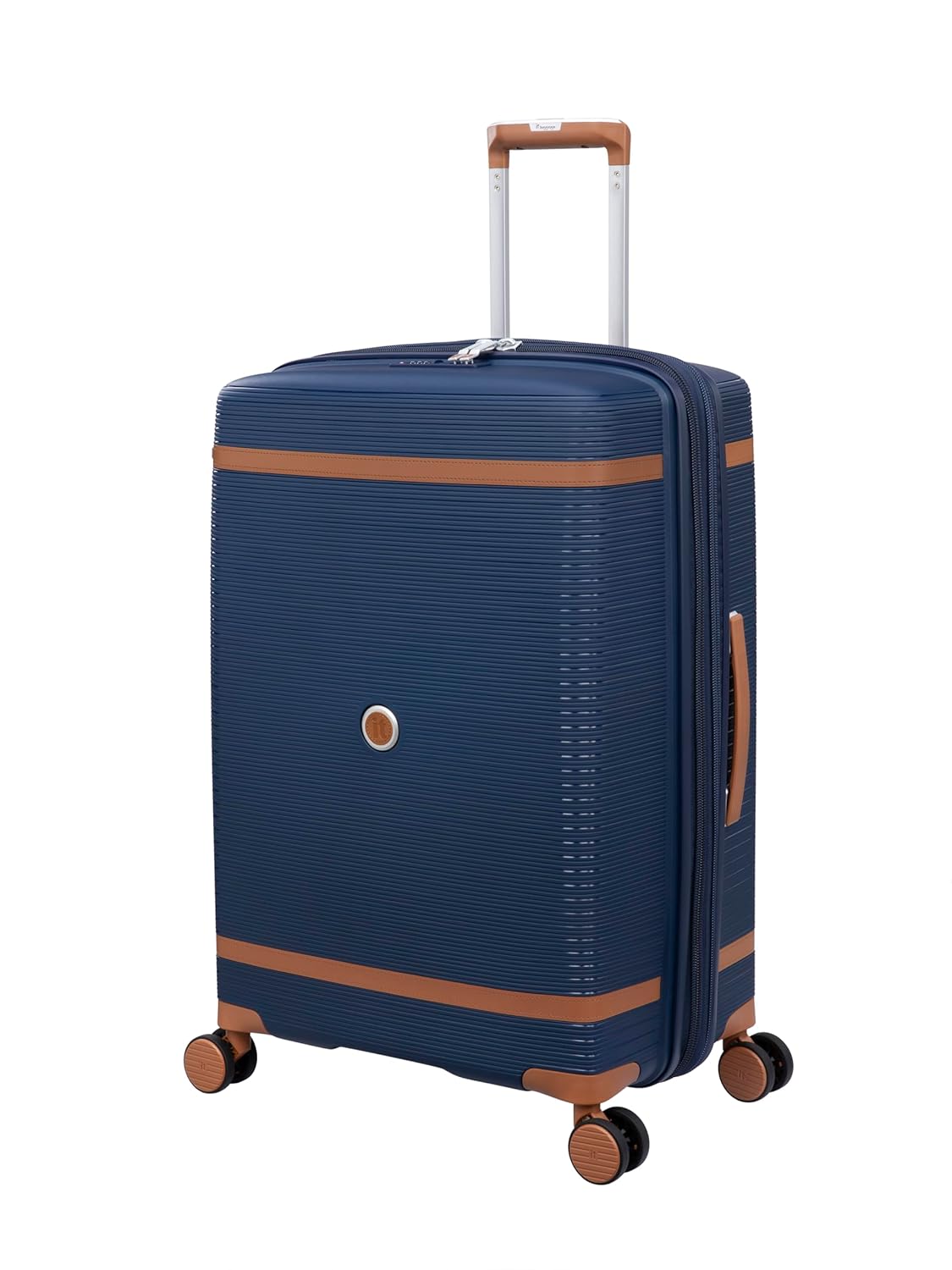 it luggage-Illustrious-Dark Blue-24 inches-Medium-Expandable Hard Case Beautiful Interior Check-in Luggage 8 Wheel Trolley Bag