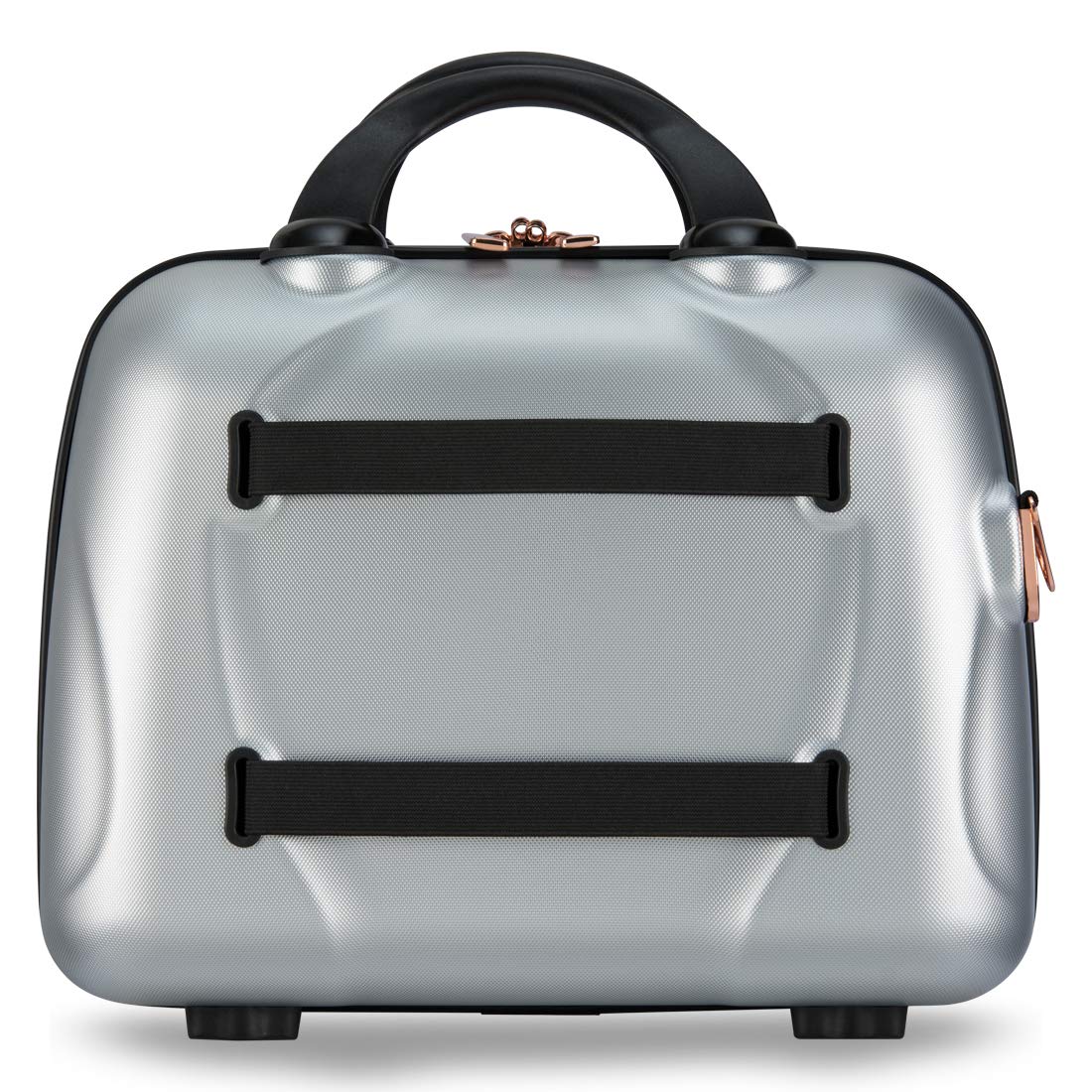 it luggage Vanity Case Sparkle-Silver-13.8 Inches Handbag for Women Hardsided Cosmetic Box Polycarbonate Makeup Box 35 cm