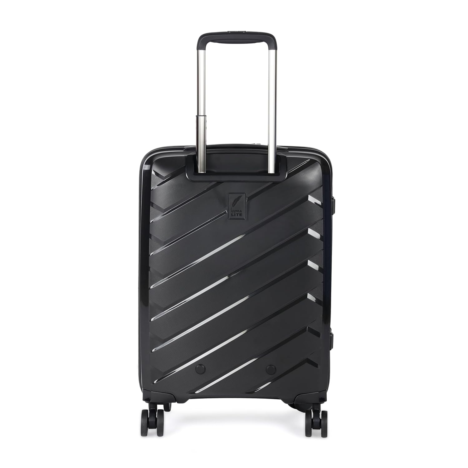 it luggage Influential-Black-Cabin-20 inches with Padded Laptop Section-PP Hardsided Fashion Luggage Trolley 8 Wheel Luggage with TSA Lock-54.5 cm