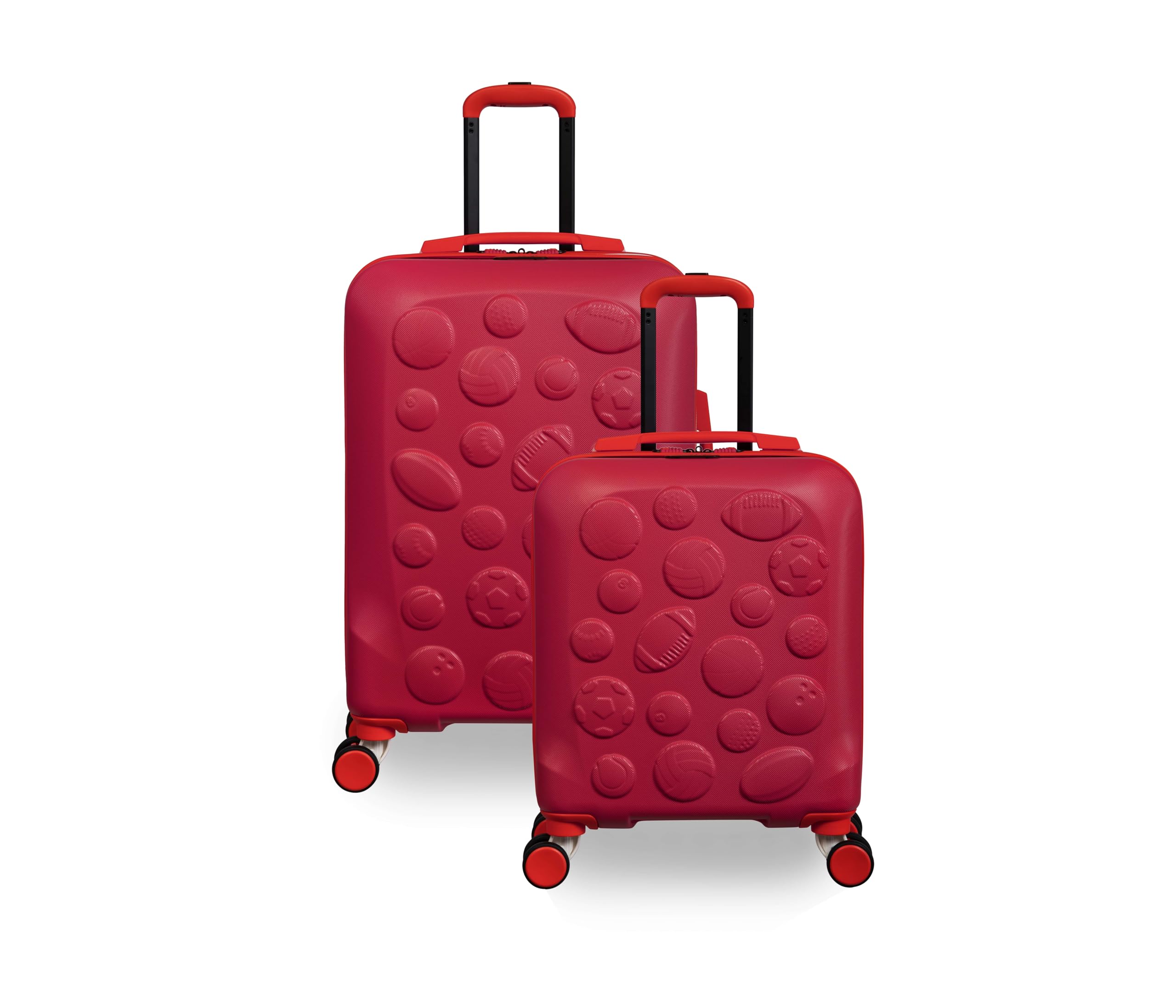 it luggage-Half Time-Poppy Red-Combo-Cabin-20 inches & Underseater-18 inches-Kids Luggage-Hardcase-Travel Bag-8 Wheel Trolley-3093 (UC)