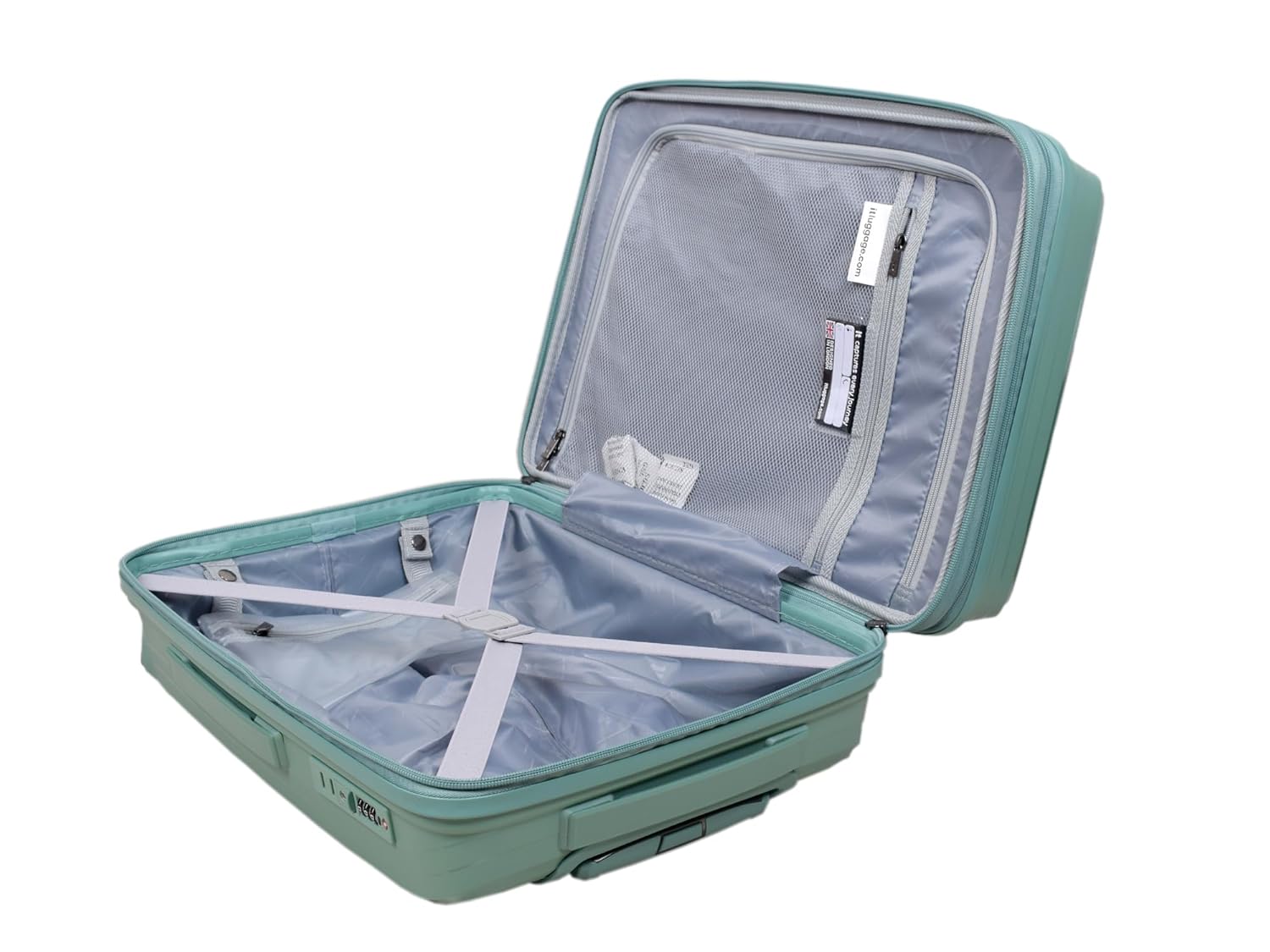 it luggage Spontaneous Green Set of 2- Medium & Cabin-24 & 20 inches Expandable Anti-Theft Zipper Polypropylene Hardsided with TSA Lock 8 Wheel Trolley Bag